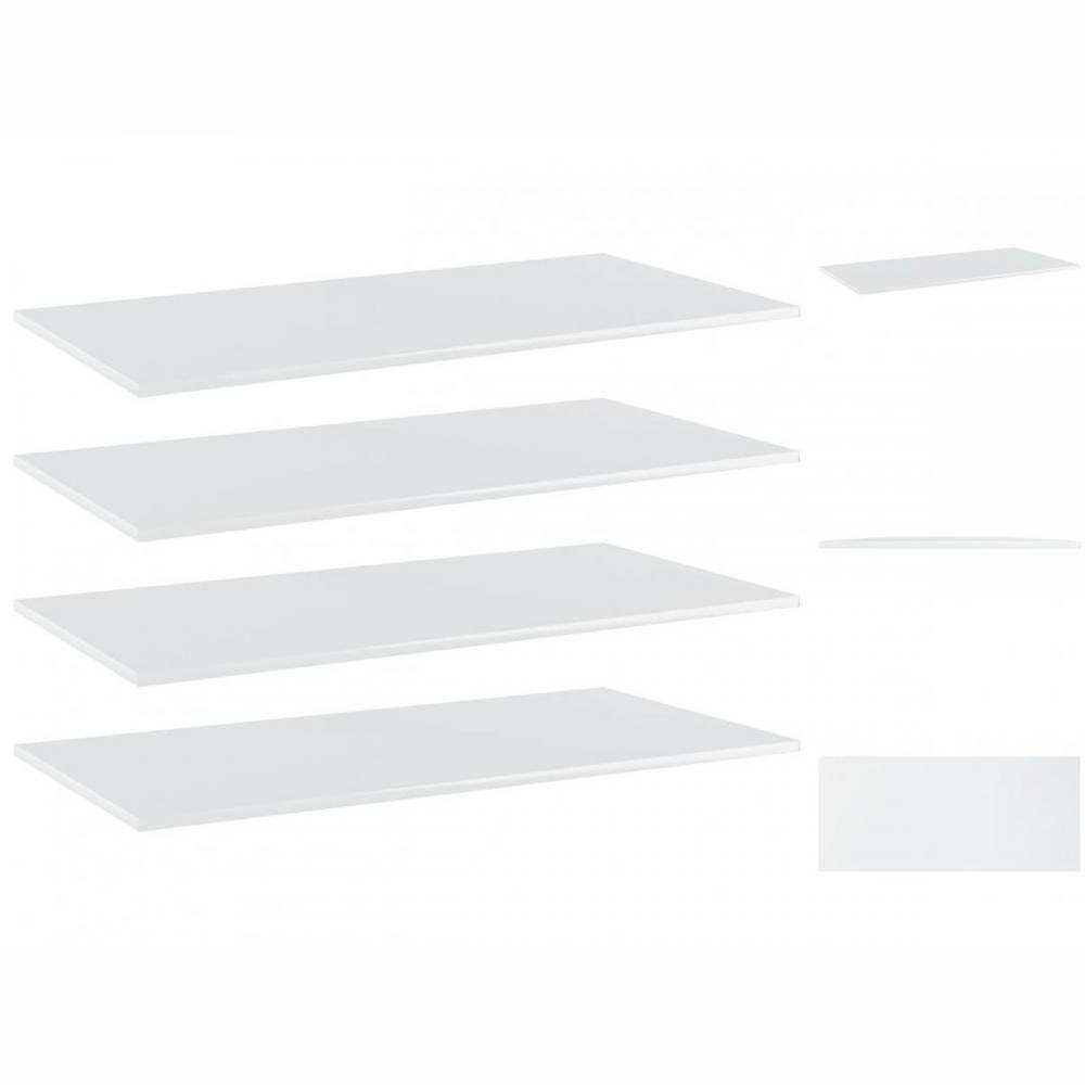 4 Hochglanz-Weiß vidaXL Regal 100x50x1,5 Bücherregal-Bretter Stk cm