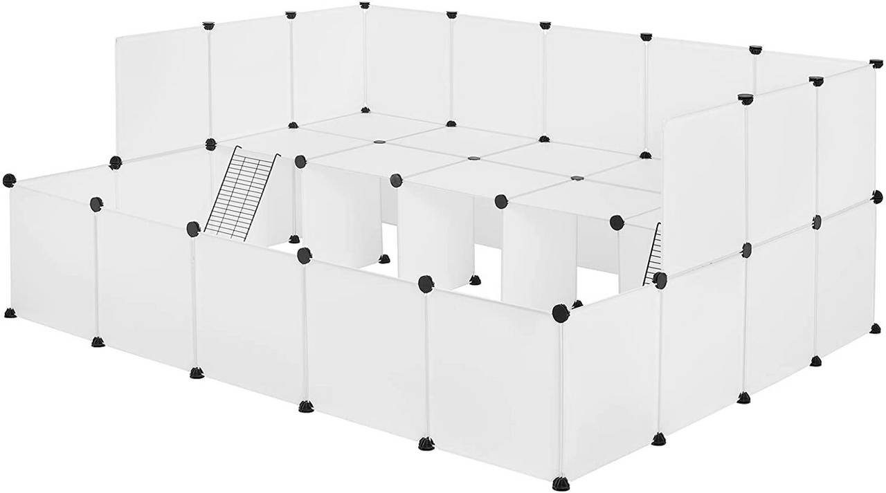 EUGAD Freigehege, Gehege, Kleintiergehege Indoor, Weiß günstig online kaufen