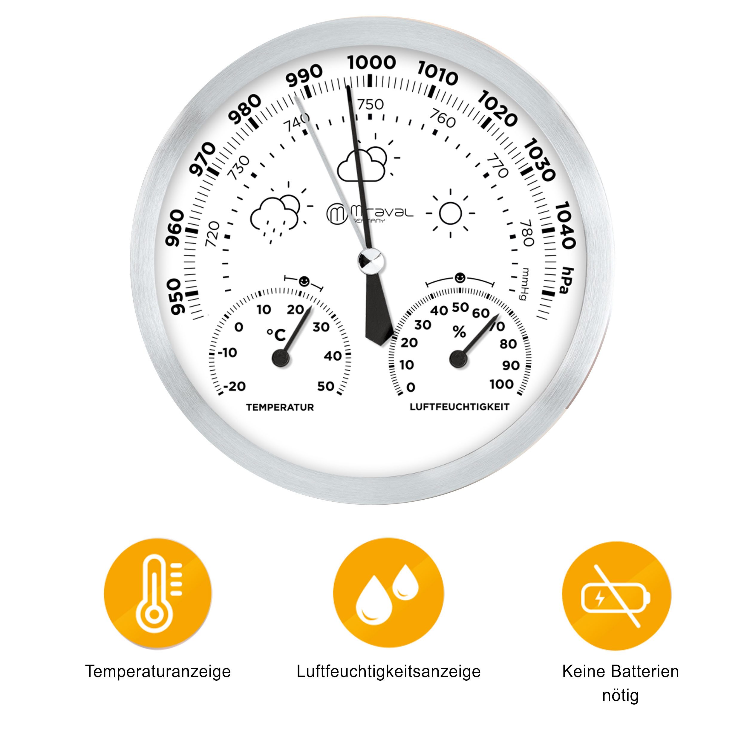 Miraval Klimamesser Design Analoge Wetterstation 130 günstig online kaufen
