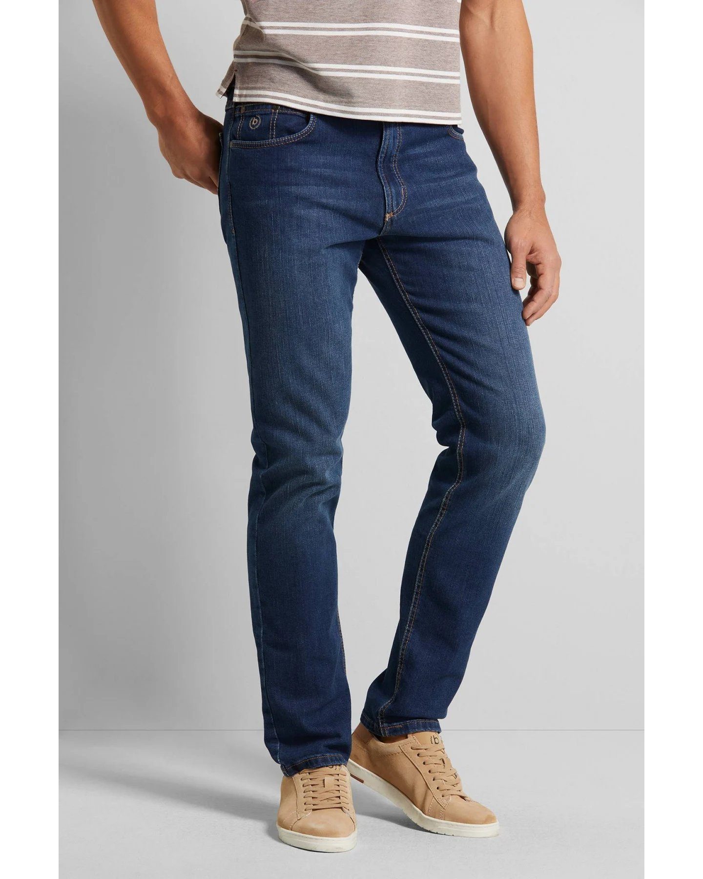 Regular Stretch, Fit stone bugatti Stretch-Jeans Comfort 3280D-16640-343 blue-343