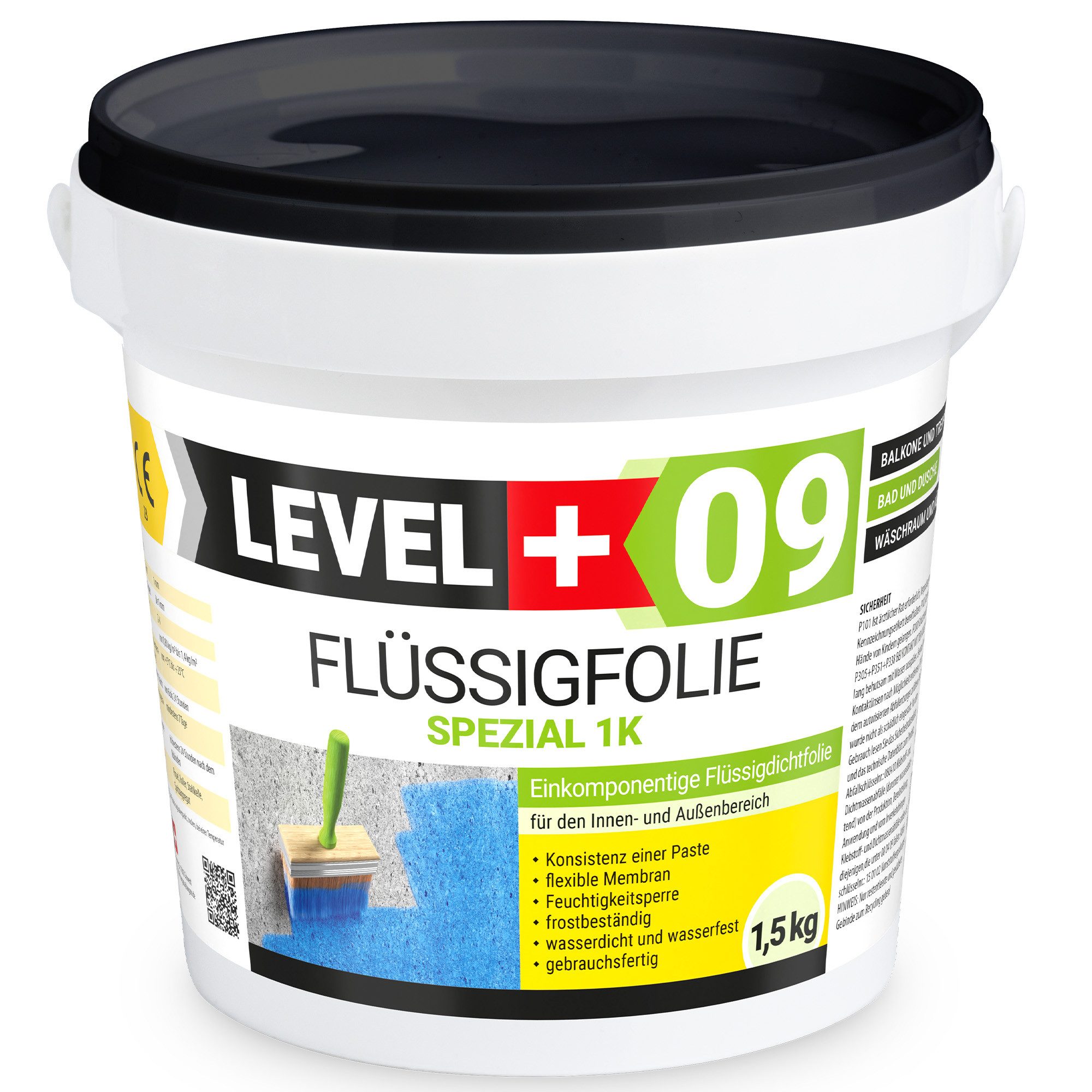 Dichtstoff LEVEL+ Flüssigfolie Abdichtung Dichtfolie flexibel 1.5KG L+09