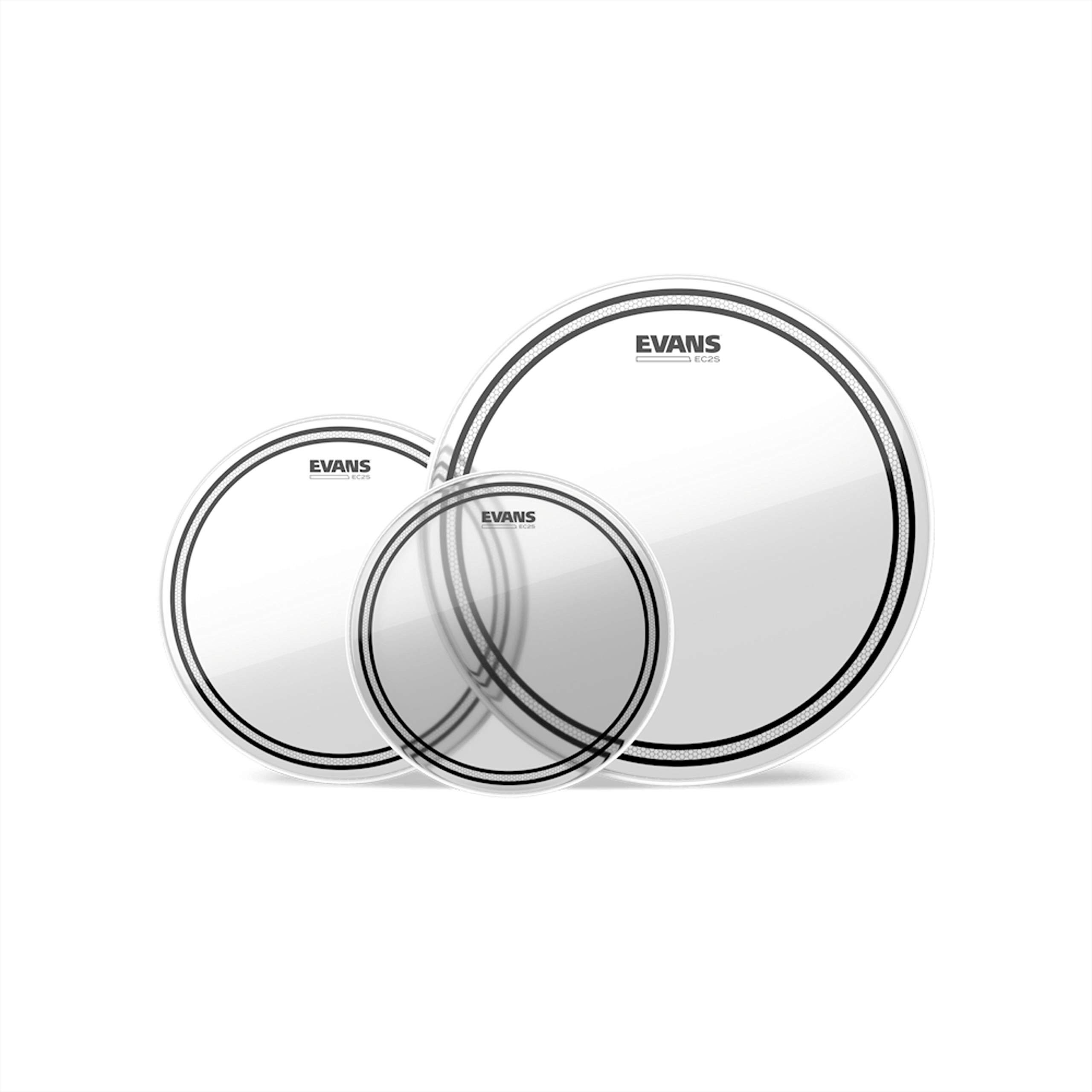 Evans Schlagzeug,ETP-EC2SCLR-S EC2S SST Set Clear Standard 12"13"16", Felle, Fell Sets, ETP-EC2SCLR-S EC2S SST Set Clear Standard 12",13",16" -