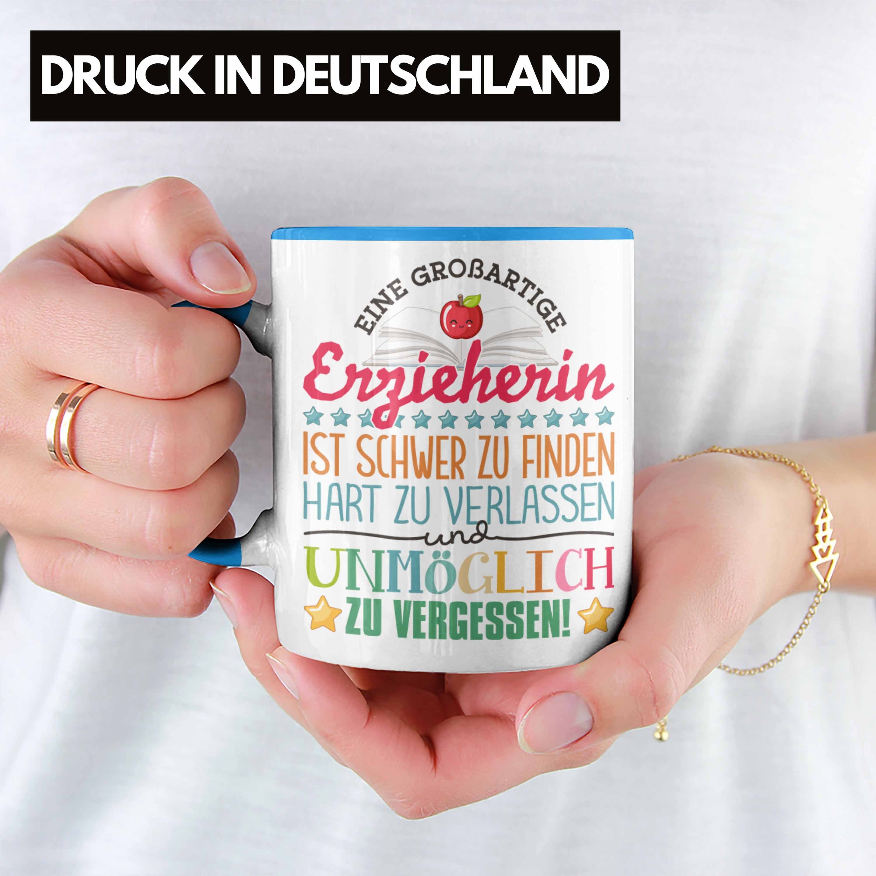 Trendation Tasse Trendation - Erzieherin Abschied Tasse Abschiedsgeschenk Spruch Kinder