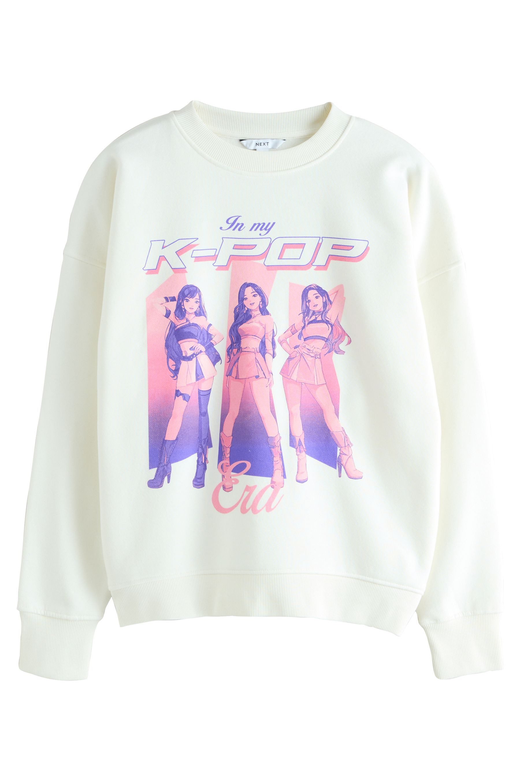Next Sweater Rundhalssweatshirt mit Grafik, Kpop (1-tlg)