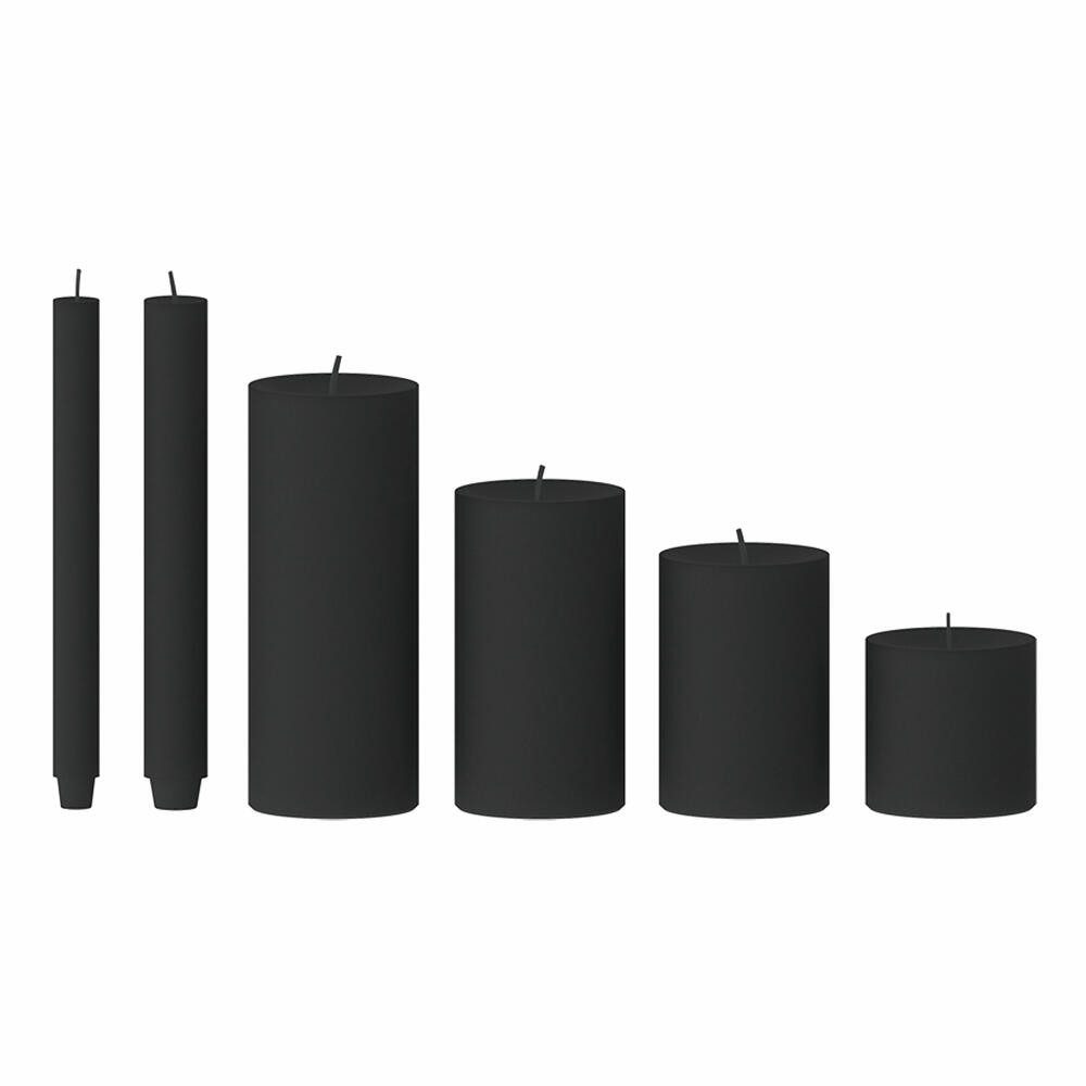 Engels Kerzen Stumpenkerze Gegossen Schwarz H 15 cm