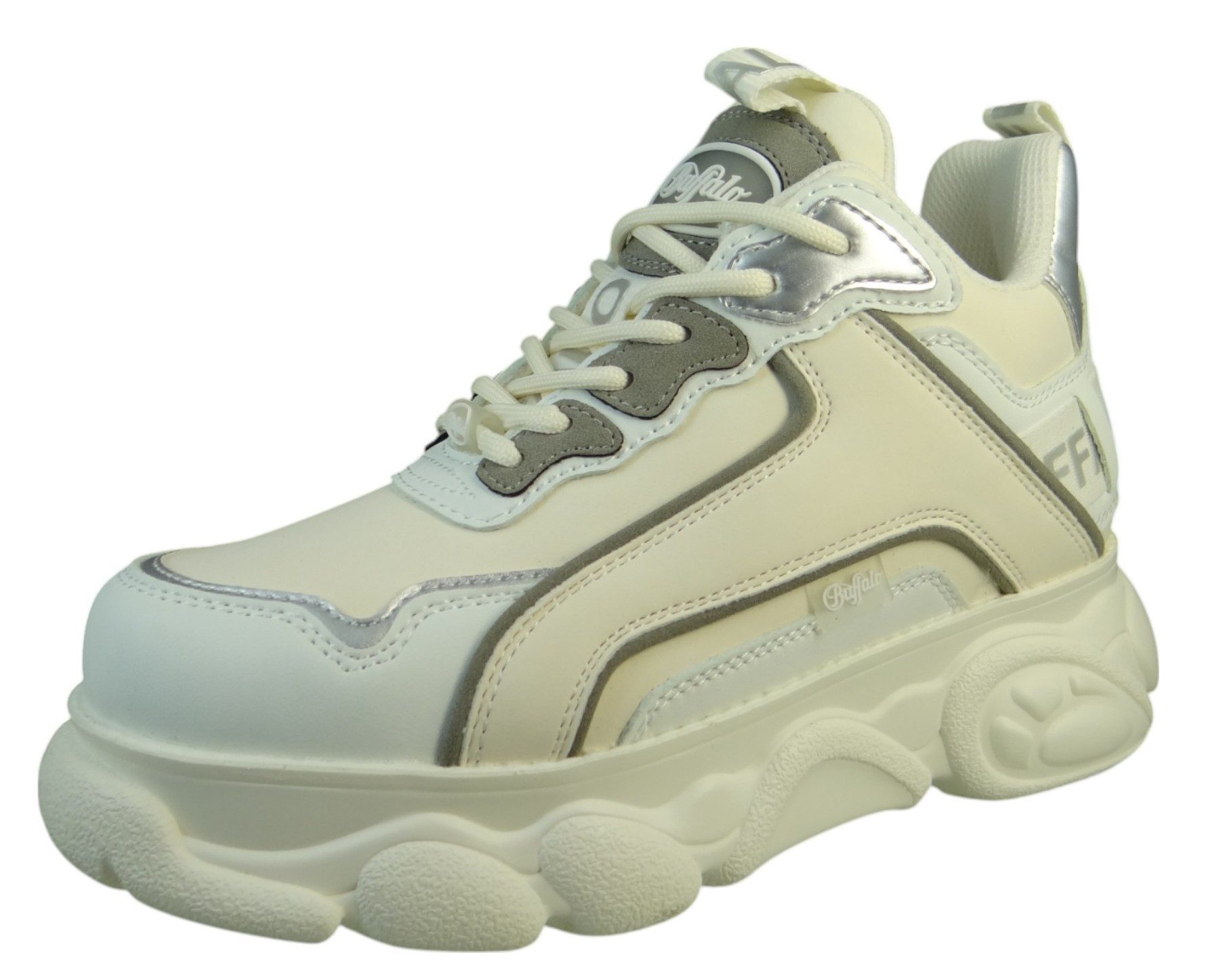 1636466 Low Top Cream/Grey Silver Sneaker
