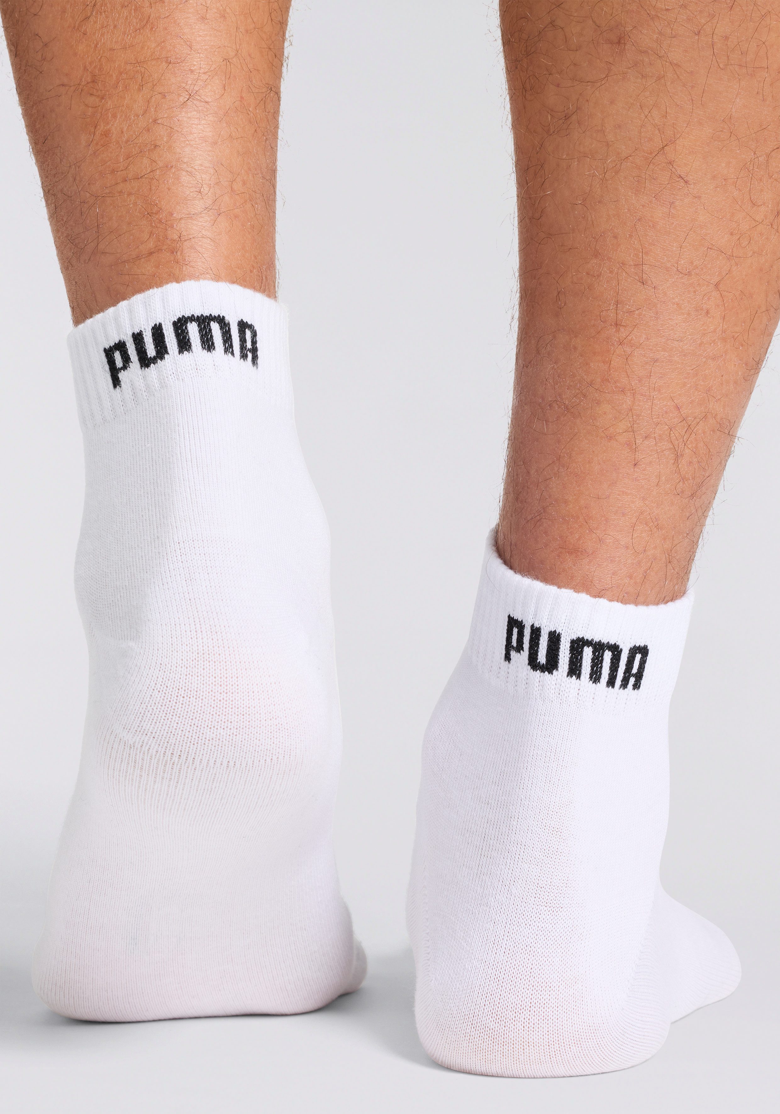 PUMA Kurzsocken PUMA UNISEX QUARTER PLAIN 3P (3 Paar) Atmungsaktiv, Rippenbündchen, weiche Baumwollmischung – Bild 5 von 5