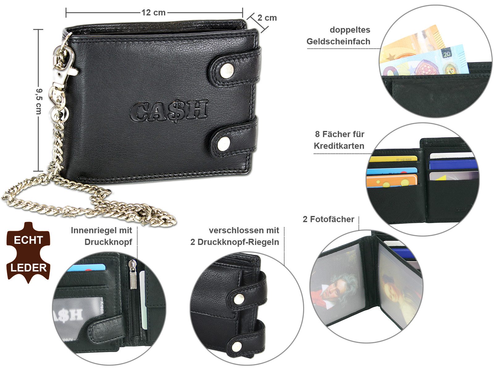 CA$H Geldbörse Mini-Geldbörse, Schlüsseltasche, Ausweishülle, Passhülle, günstig online kaufen