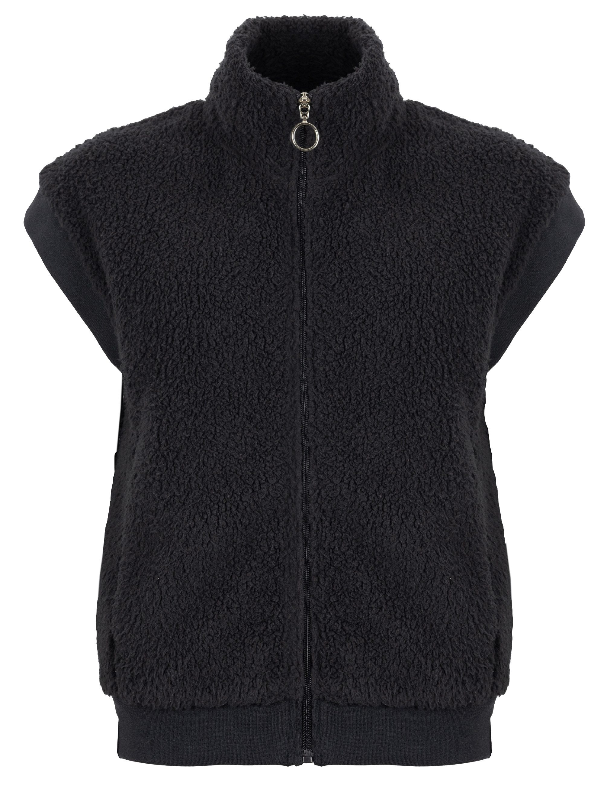 ROADSIGN australia Steppweste Cozy Teddy (1, 1-tlg., 1) aus Teddy-Plüsch, mit Reißverschluss und Stehkragen