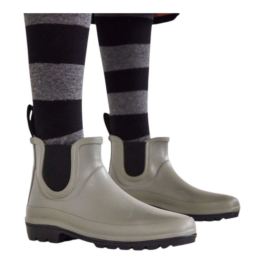 Grand Step Shoes Gummistiefel Vickie (Chelseaboot aus Naturkautschuk) grau Damen Sneaker