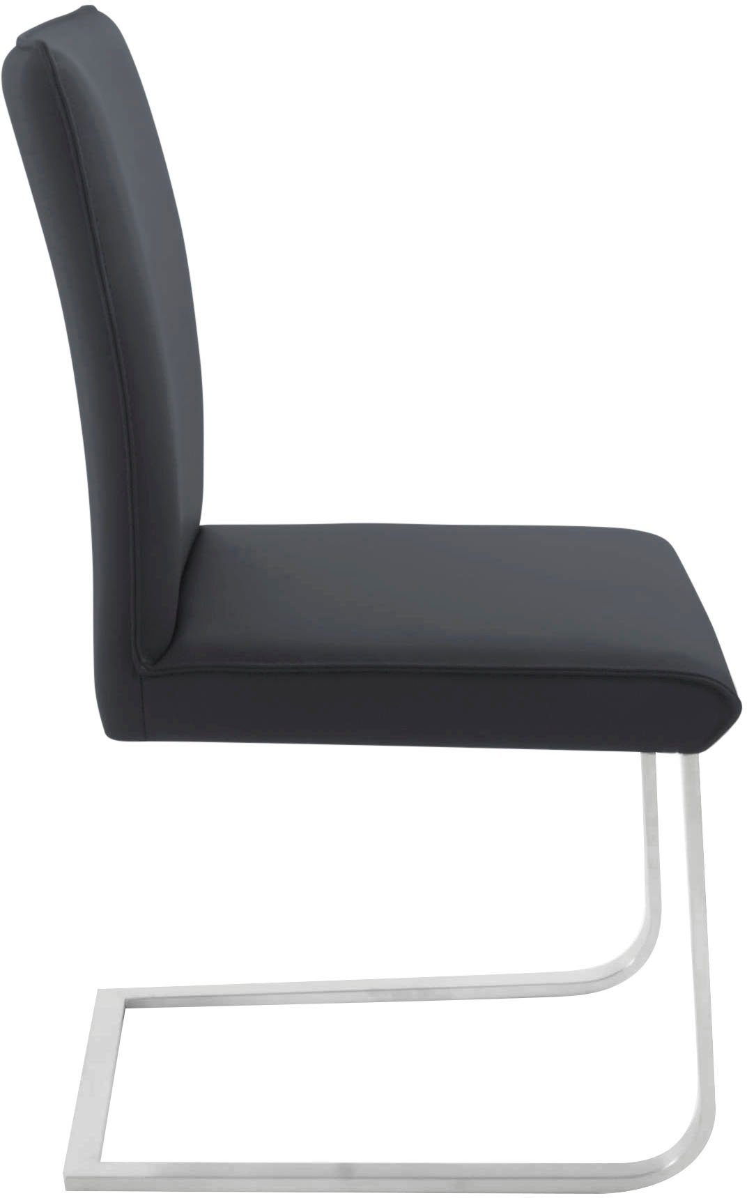 III, Komfort Sattlernaht, Santos Sitzkomfort Gestell hochwertiger Wohnen K+W Edelstahl, aus Freischwinger & mit