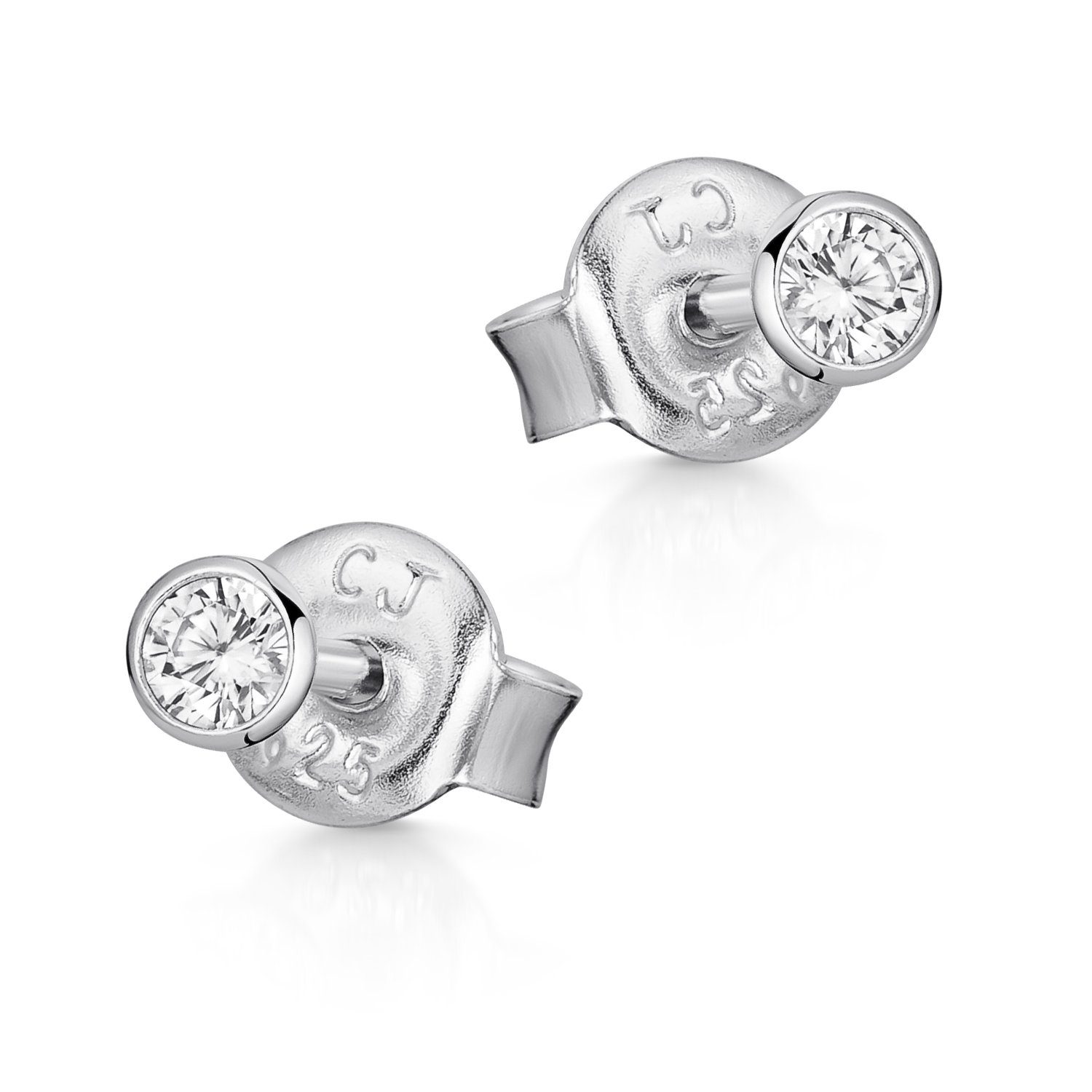 Materia Paar Ohrstecker Damen Silber Zirkonia klein 3-5mm SO-436, 925 Sterl günstig online kaufen