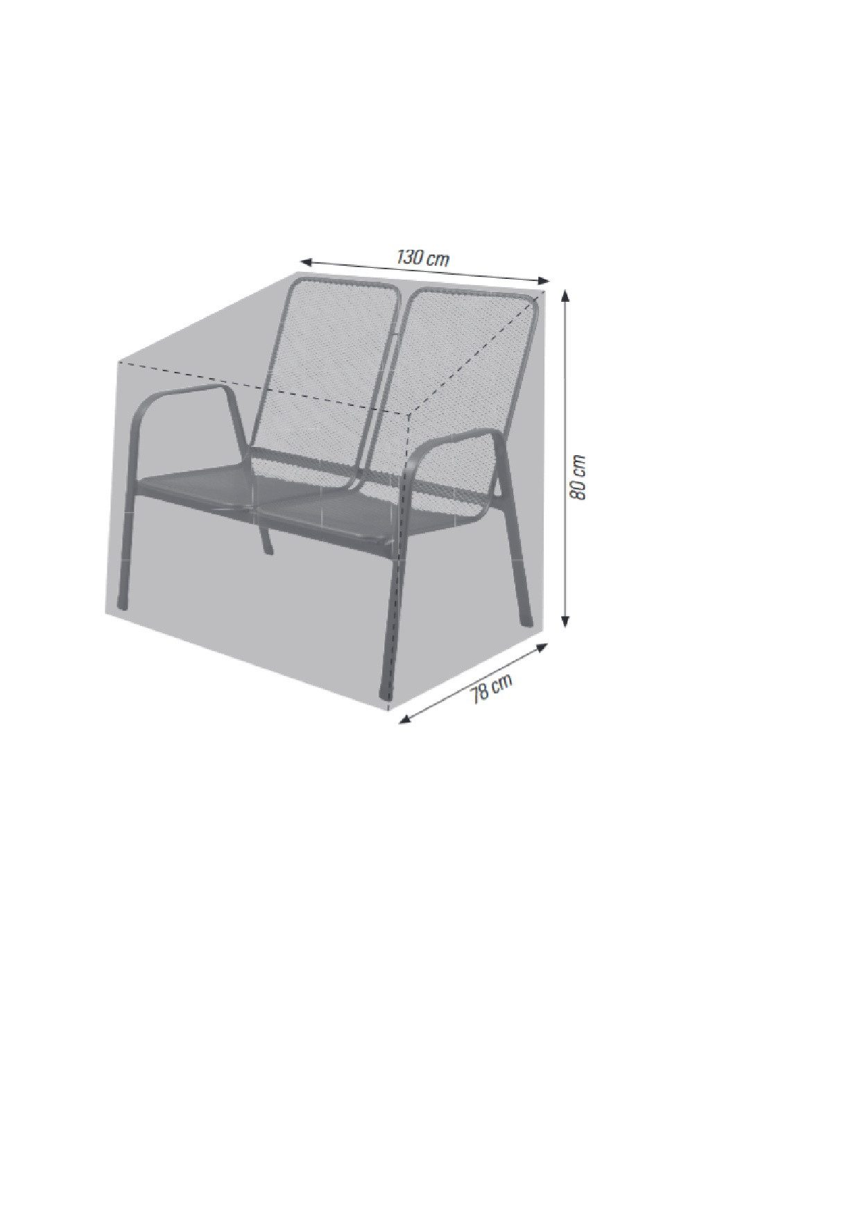 Gartenmöbel-Schutzhülle atmungsaktive Abdeckhülle für 2-Sitzer Gartenbank