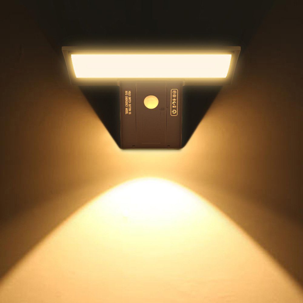 GelldG LED Solarleuchte Solarlampen für Außen, 90 LED Solarleuchte mit Bewegungsmelder