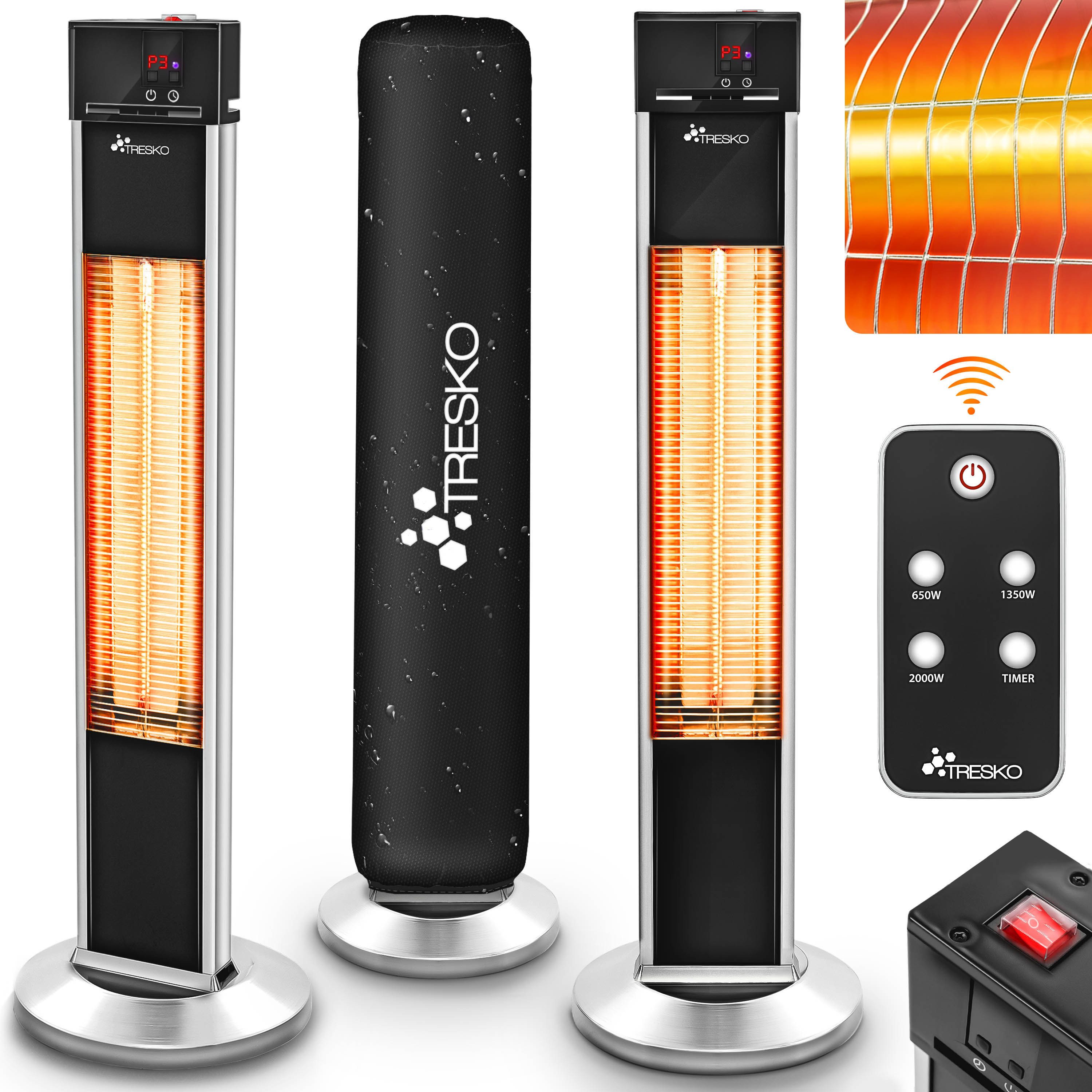 TRESKO Heizstrahler Infrarot Stand-Heizstrahler Wärmestrahler Fernbedienung günstig online kaufen