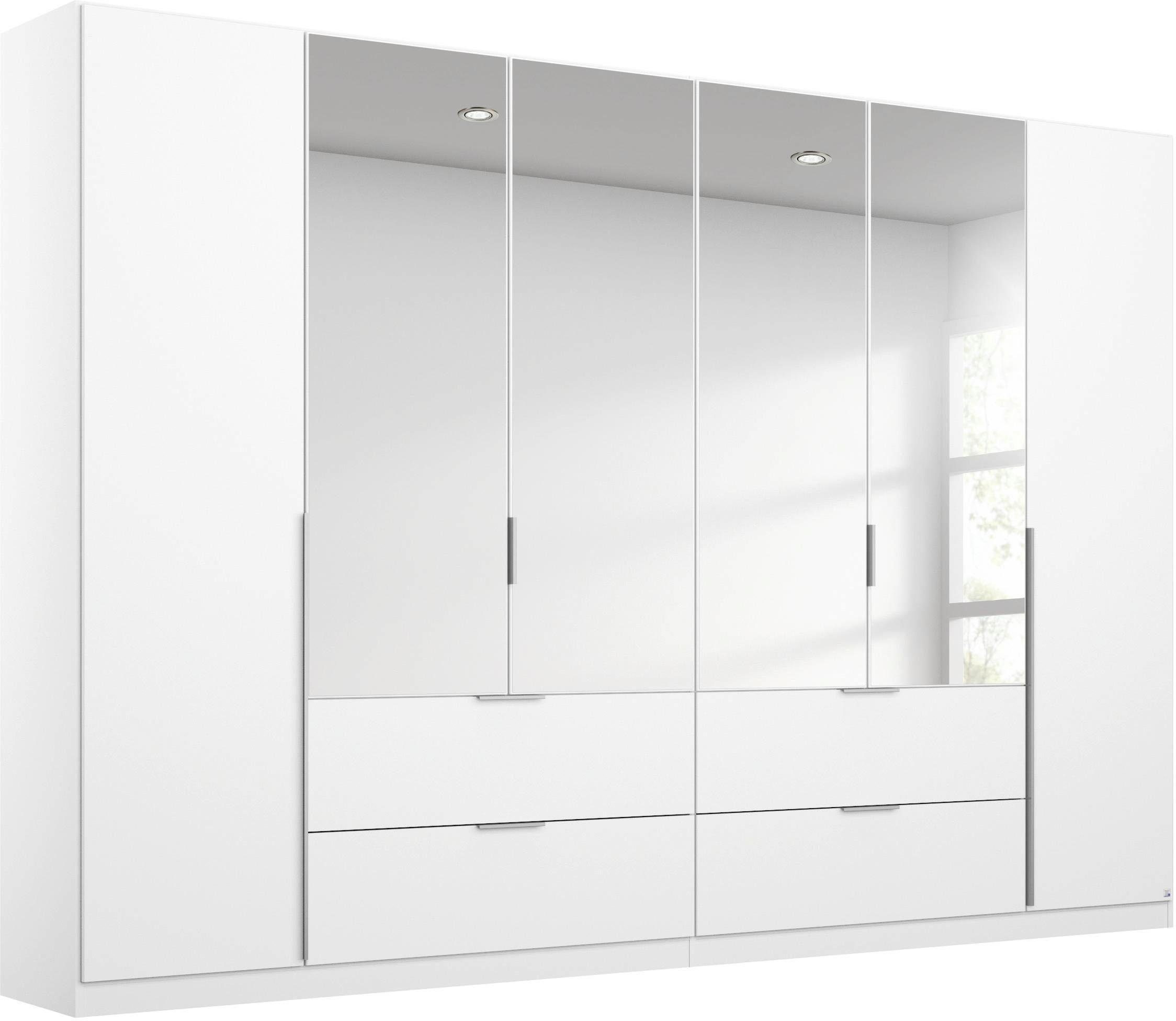 rauch Drehtürenschrank Kleiderschrank Schrank Ankleide Garderobe Schlafzimmerschrank MEMPHIS (Breiten: 181/225/270 cm, Höhe 210 cm) mit Spiegel und Schubladen, viel Stauraum MADE IN GERMANY