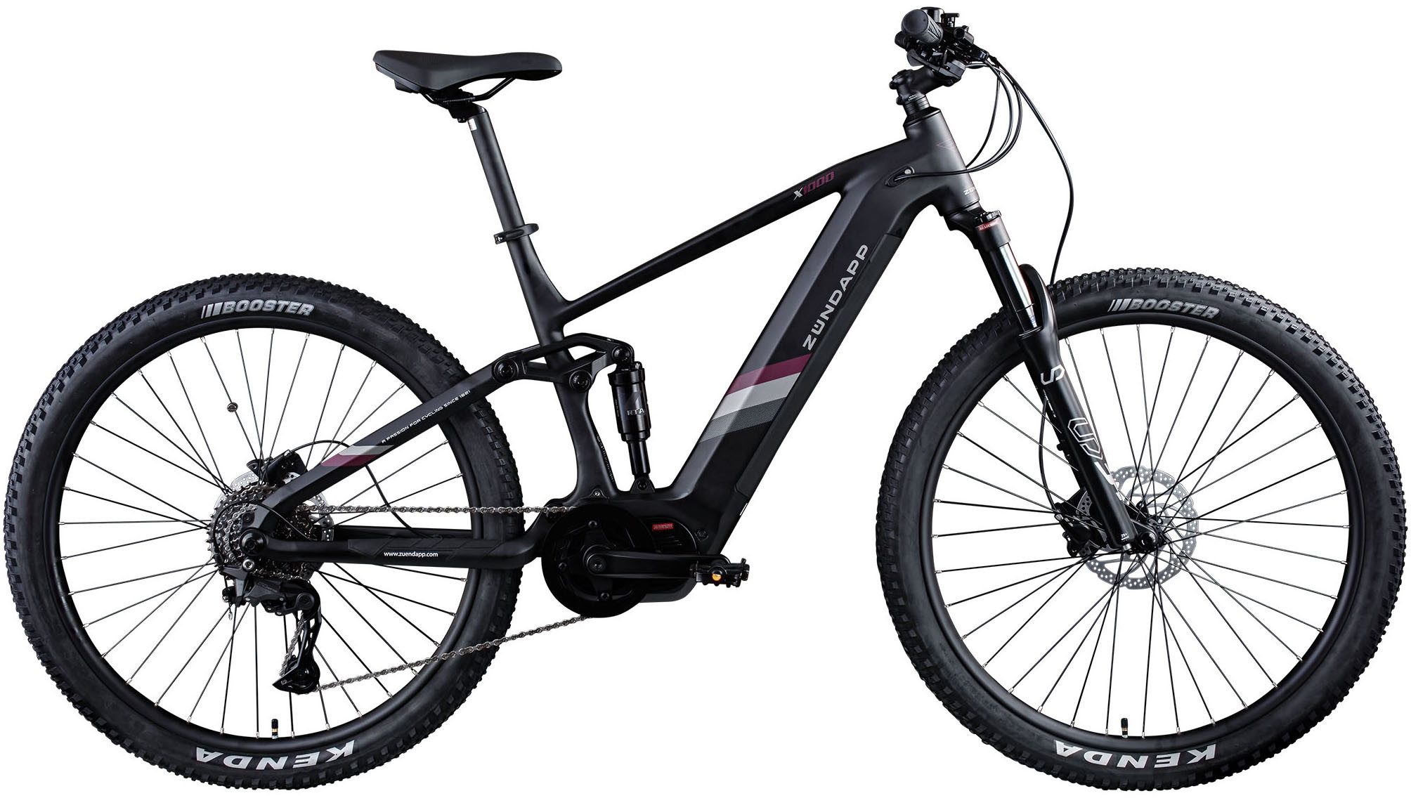 Zündapp E-Bike Mountainbike X1000, 10 Gang Shimano Cues U62020 SGS Schaltwerk, Kettenschaltung, Mittelmotor, 733 Wh, E Bike Mountainbike Fully 29 Zoll 10 Gänge Pedelec Damen Herren 730 Wh
