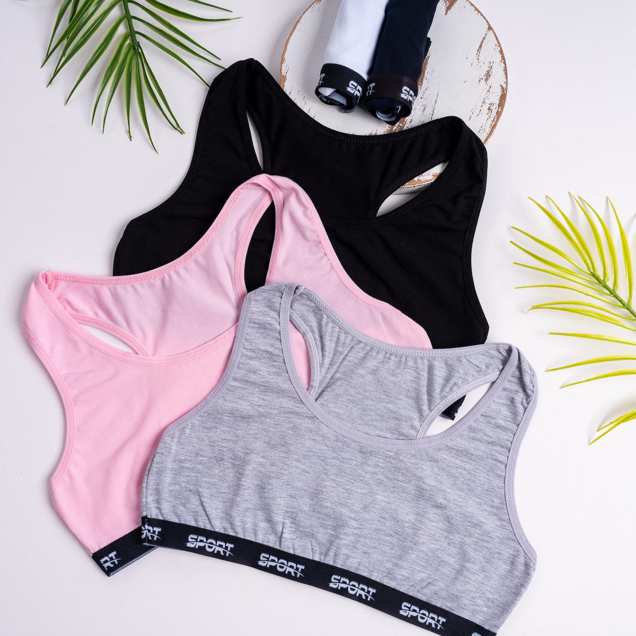 LOREZA Bustier 5er Set Mädchen Bustier - Sport - Bunt (Set, 5-tlg., 5er-Pack)