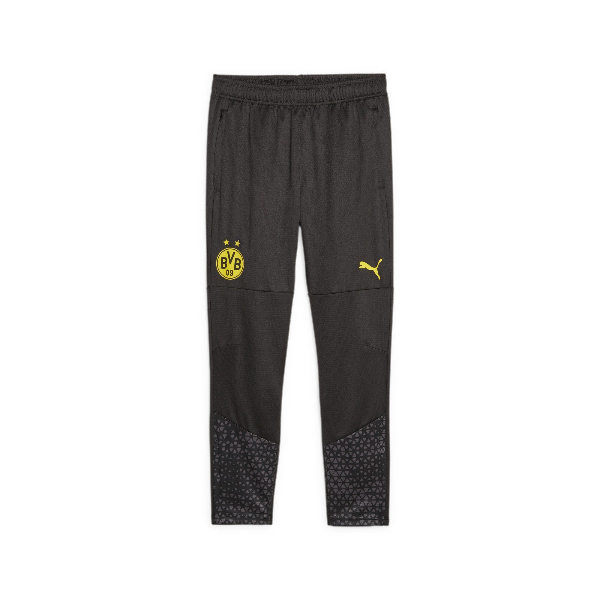 PUMA Sporthose Borussia Dortmund Fußball-Trainingshose Herren Black Cyber Yellow | Turnhosen