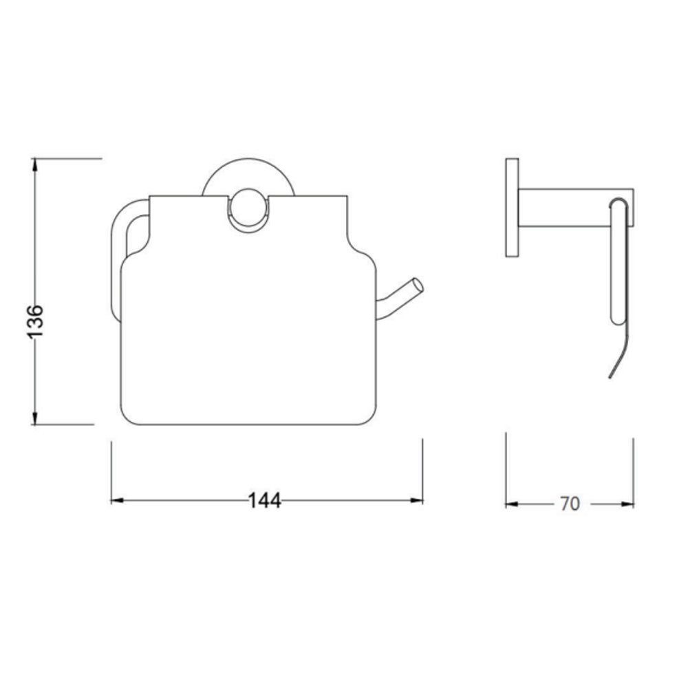 Grau Toilettenpapierrollenhalter CR2112-GG mit Toilettenpapierhalter Aloni (1-St), gebürstet Aloni Deckel