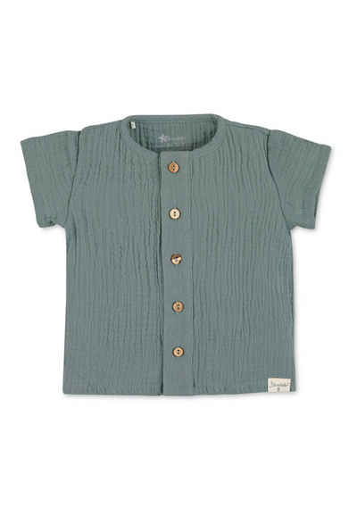 Sterntaler® Shirt & Hose Set Shirt mit kurzer Hose (1-tlg) T-Shirt Hose Set - T-Shirt mit passender Hose, Set Shirt mit kurzer Hose aus Baumwoll-Musselin - Kurzarmshirt mit Knopfleiste vorne und bequemer Pumphose in Grün oder Blau