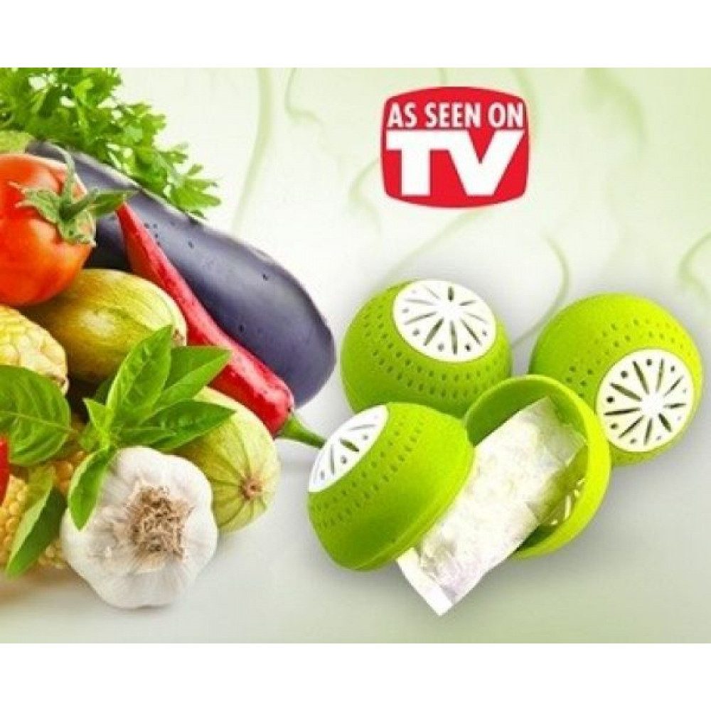 Küchenorganizer-Set Kühlschrank Kugeln gegen unangenehme Gerüche Aus den TV, (3-tlg)