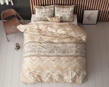 Bettwäsche Elegance Bettbezug mit Fischgrätenmuster, Sitheim-Europe, Baumwollegemischt, 2 teilig, Antiallergisch, knitterarm