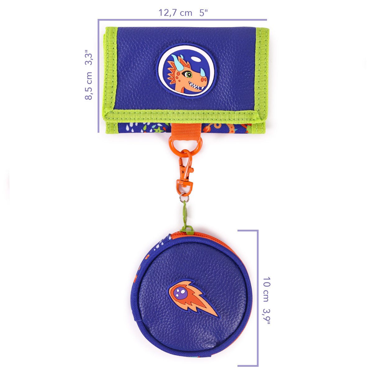 MILK&MOO Kindergartentasche Milk&Moo Ponix Kinderbrieftasche & Münzbeutel – Kompakt & kindgerecht