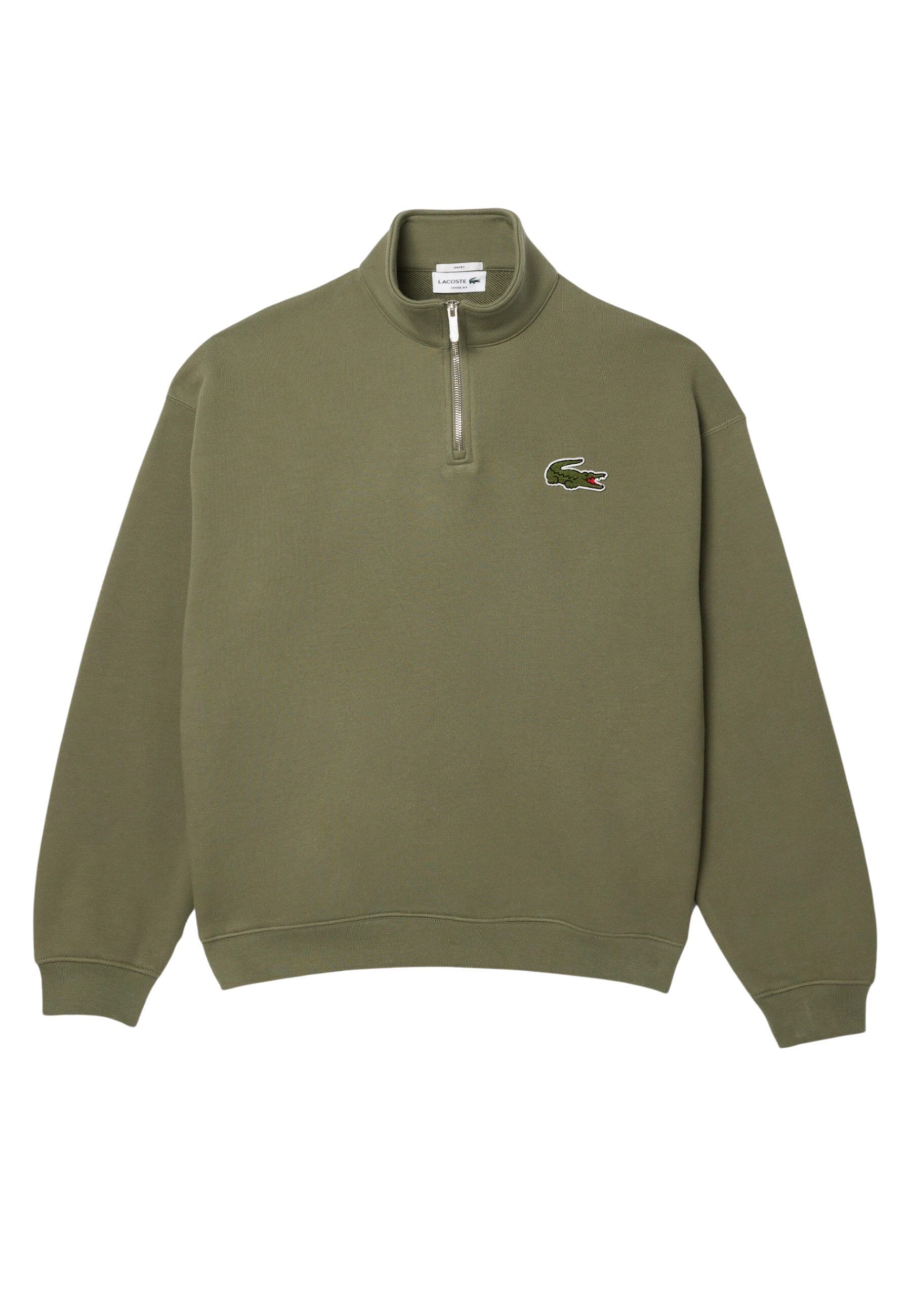 LACOSTE Size L Black Green Alligator Cotton Hooded Sweatshirt main image 1