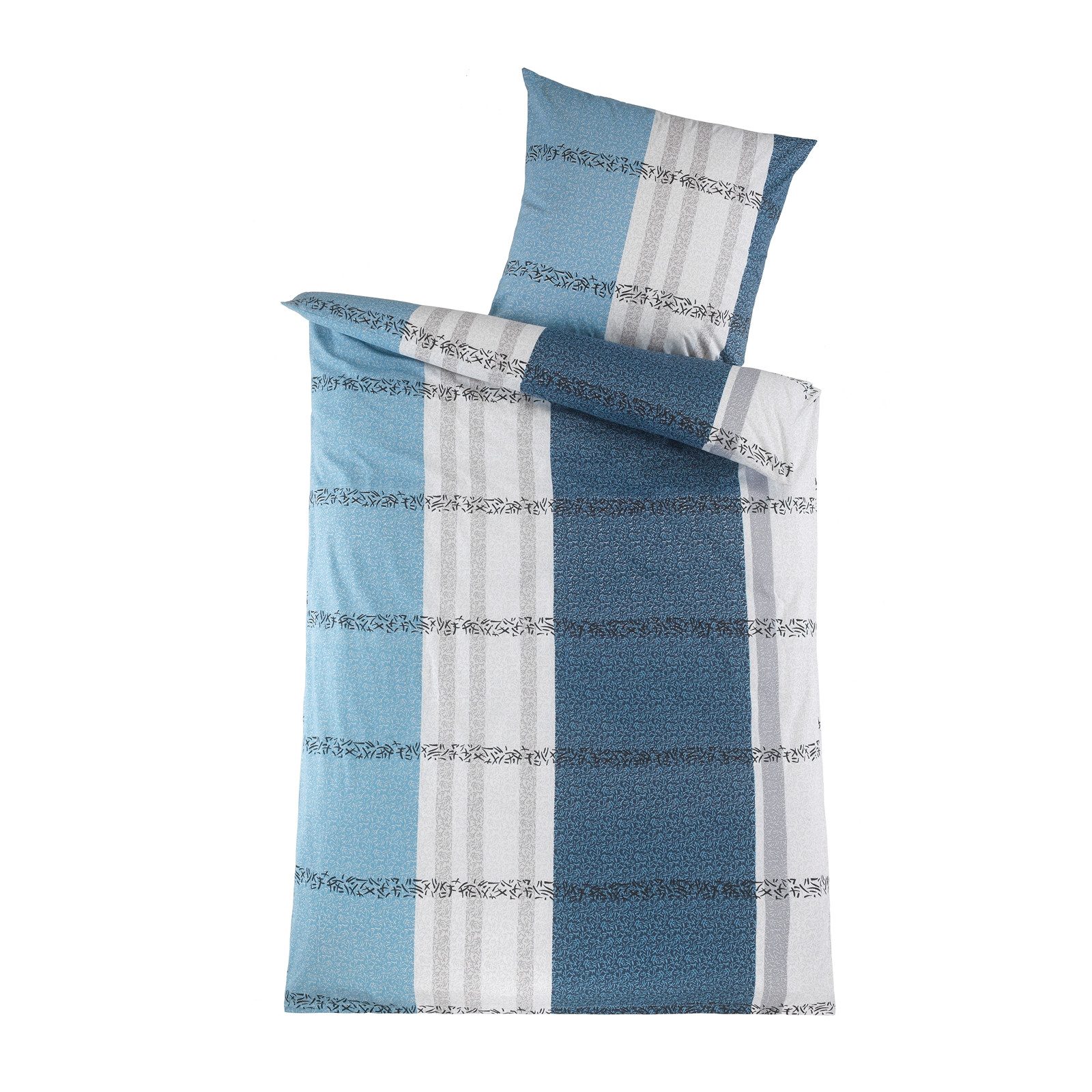 HTI-Living Bettwäsche Baumwoll-Bettwäsche 135 x 200 2 teilig, 100% Baumwolle, 1 teilig, glatt und hautfreundlich