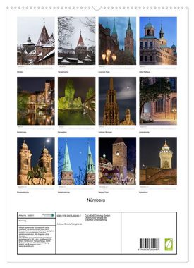 CALVENDO Wandkalender Nürnberg (Premium, hochwertiger DIN A2 Wandkalender 2023, Kunstdruck in Hochglanz)