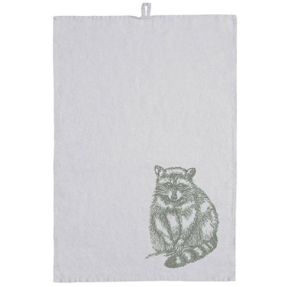 Frohstoff Geschirrtuch Geschirrtuch Waschbär Grau Rauchgrün