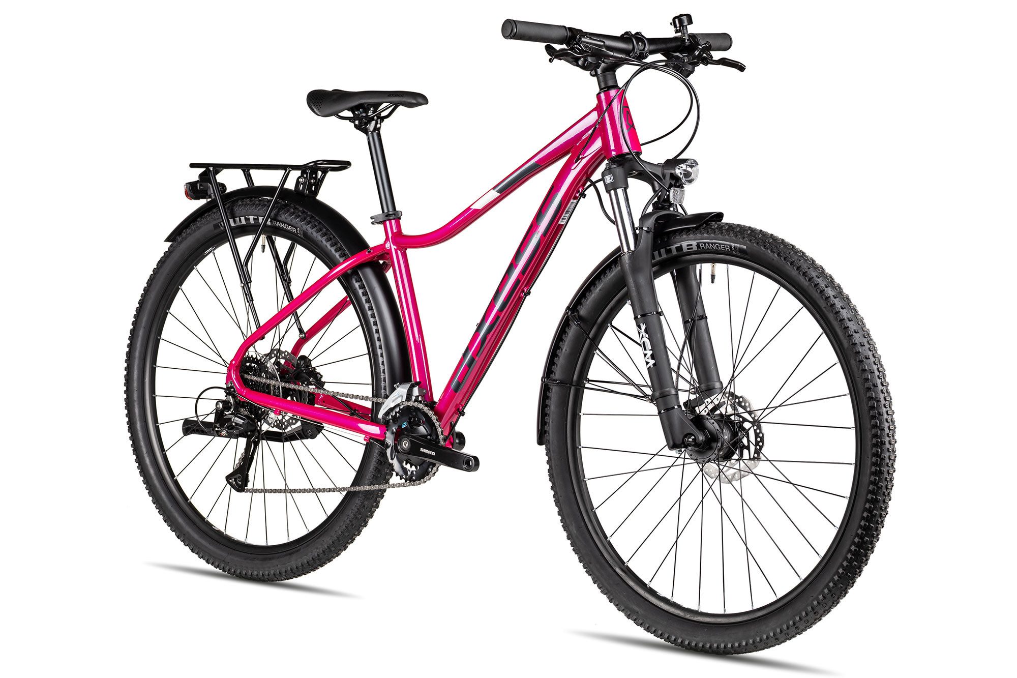 Axess Mountainbike MEEA DX ATB, 16 Gang Shimano Acera RD-M3020-8 Schaltwerk, Kettenschaltung, hydraulische Scheibenbremse violett/rosa