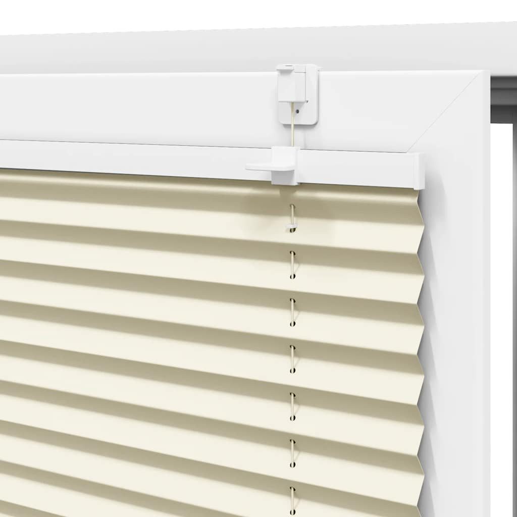 vidaXL Jalousie 75 x 200 cm Plissee Creme 75x200 cm Stoffbreite 74,4 cm Polyester