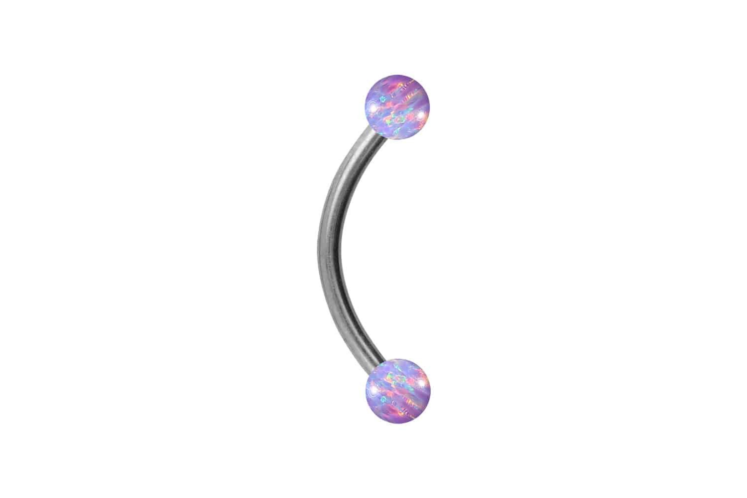 PIERCINGLINE Bauchnabelpiercing Chirurgenstahl Banane SYNTHETISCHE OPALE (Bananen, 1-tlg)