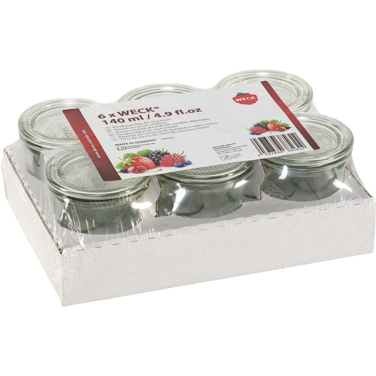 WECK Karaffe Mini-Sturzglas 140ml 6er tray