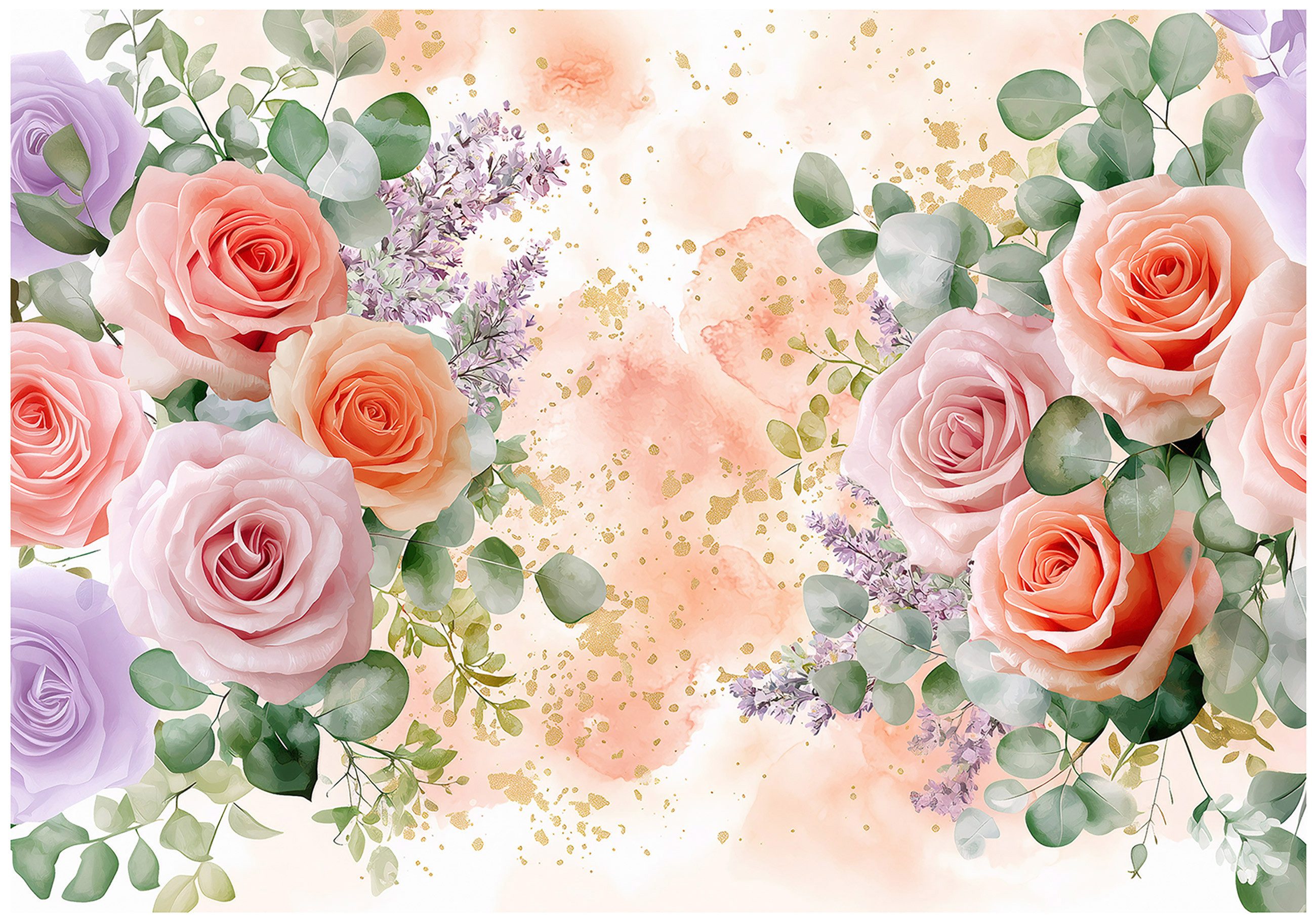 Wallarena Fototapete Rose Blumen Rosa Vlies Tapete Wohnzimmer Schlafzimmer Wandtapete, Glatt Vlies oder Struktur Vinyl, Rose, Blumen, Blätter, Kunst, Rosa, (Vlies Fototapete, Vlies Fototapete), Vliestapete Rosa Wohnzimmer Schlafzimmer Küche Tapete + Kleister