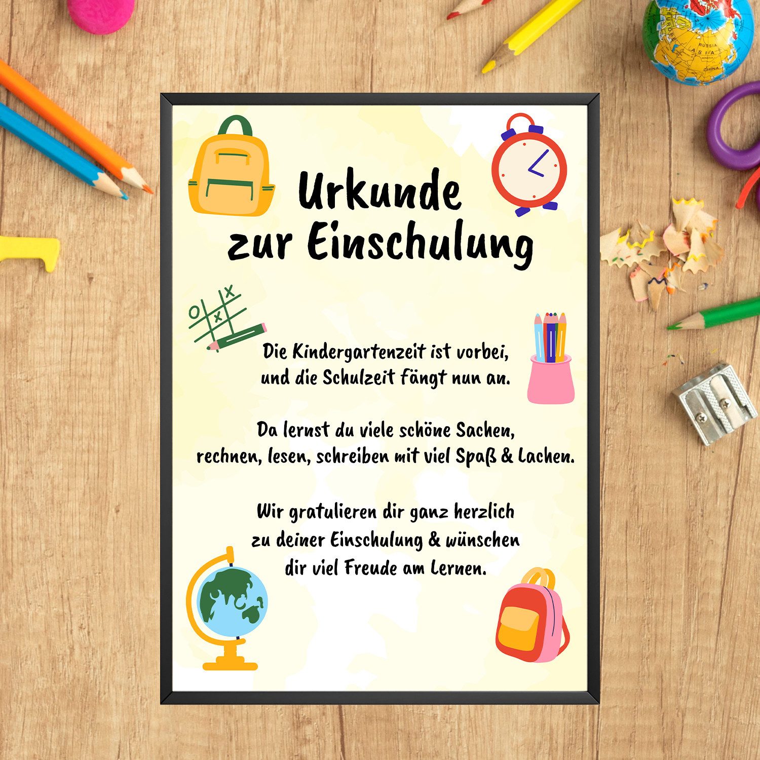 Tigerlino Poster Urkunde Einschulung Schulkind Geschenkidee günstig online kaufen