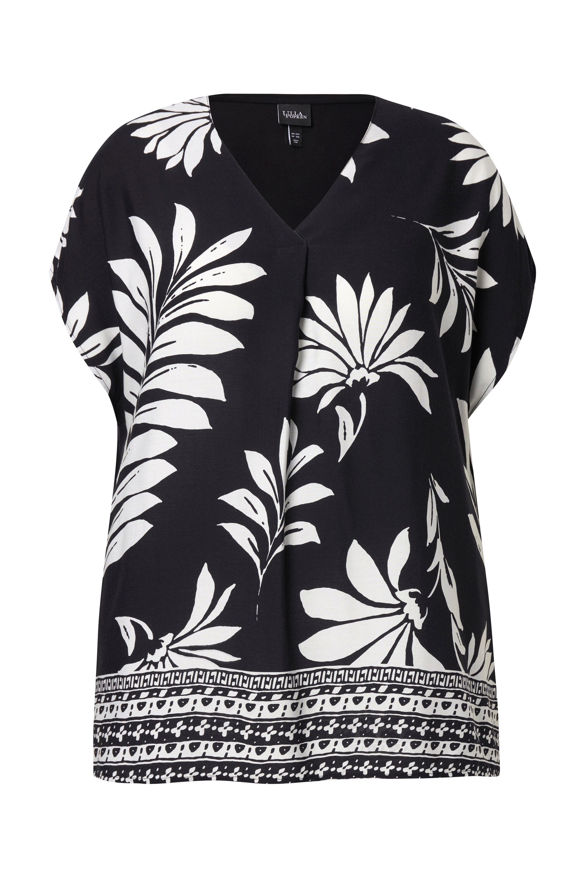 Ulla Popken Tunika Tunika Blüten Oversized günstig online kaufen