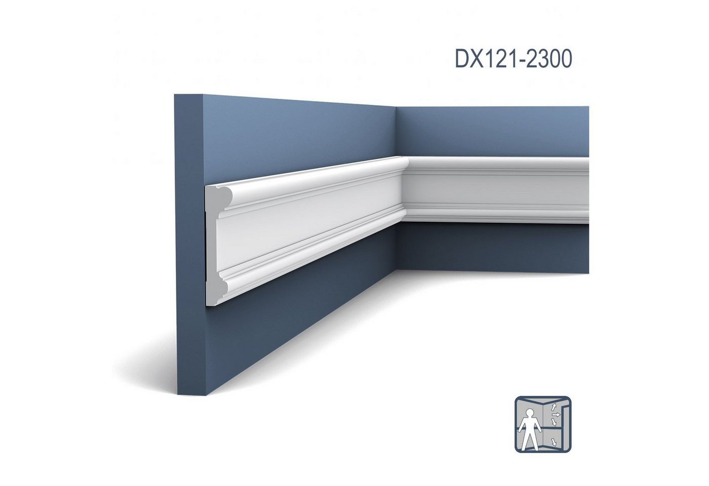 Thumbnail - Orac Decor Zierleiste DX121-2300 Zierleisten 1 Karton SET 16 Türumrandungen 36,8 m, kleben, Duropolymer®, 16-St., 1 Kart...