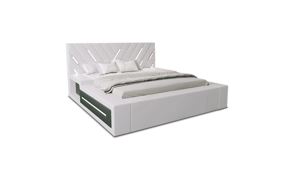 Sofa Dreams Boxspringbett Contrada (6 Teile), Topper, LED-Beleuchtung, Kunstleder Bett, versch. Liegemaße erhältlich
