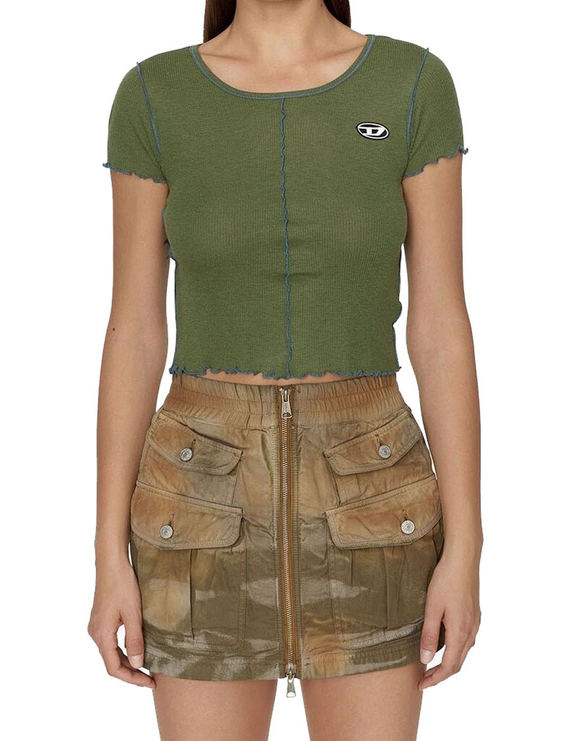 Diesel T-Shirt Diesel Damen "T-Ribyelle Top" T-Shirt Slim Fit