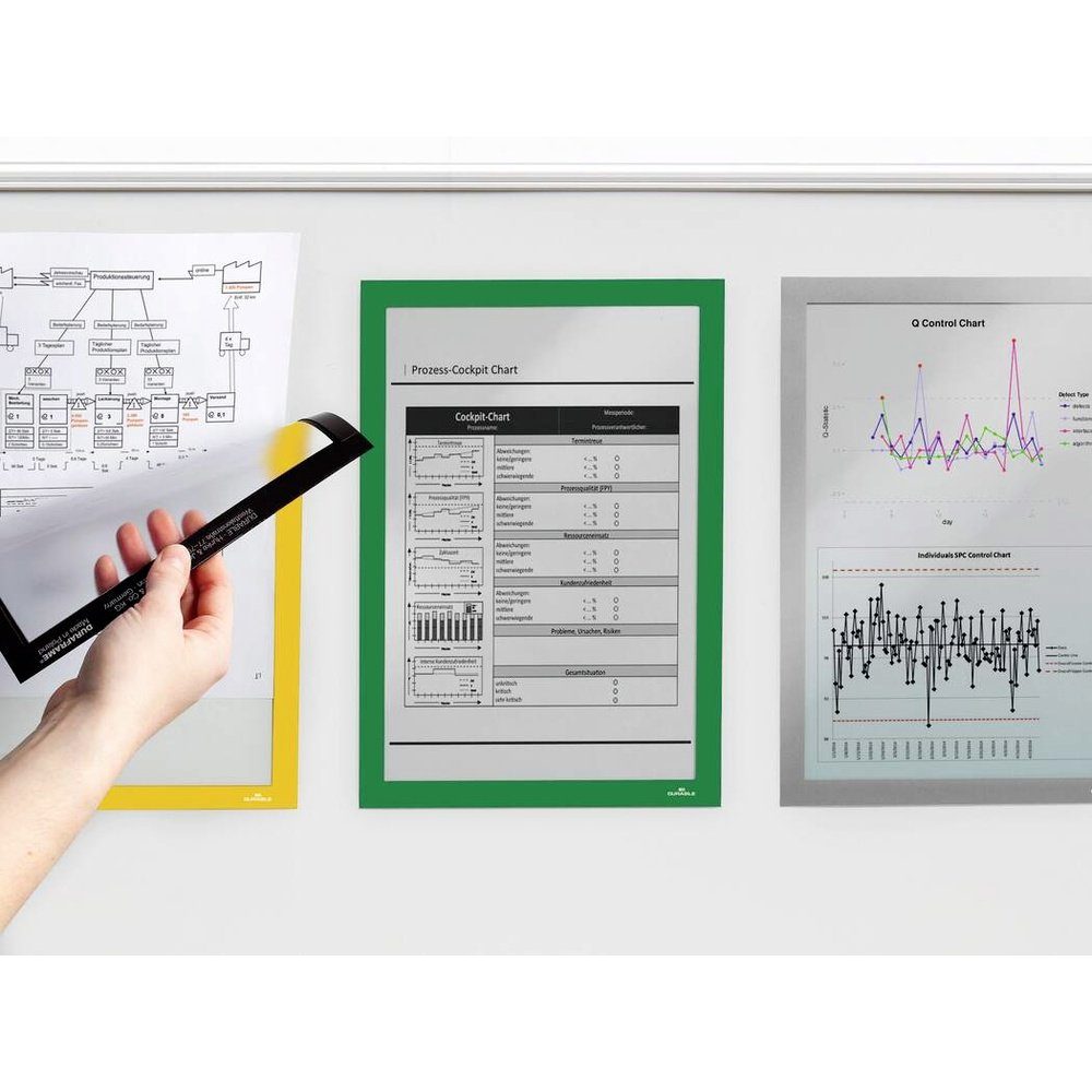 DURABLE Magnettafel Durable 486905 DURAFRAME® Magnetic Info-Rahmen, magnetisch DIN A4 Grün