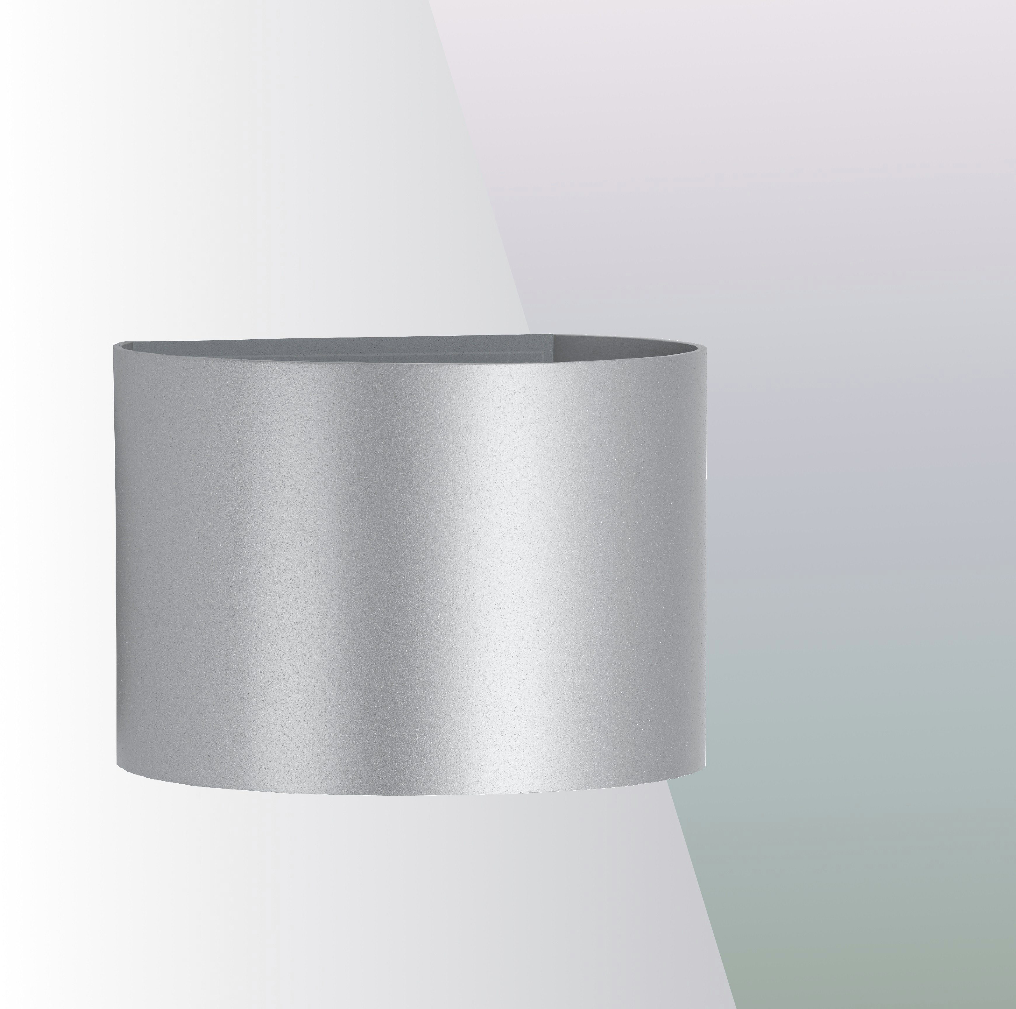 TRANGO LED Außen-Wandleuchte, 3035-04TF IP44 Up & Down Wandstrahler in Silber Rund inkl. 1x 7 Watt 4000K Neutralweiß LED Modul *FLEX* mit einstellbar Abstrahlwinkel, innen & außen Leuchte, Außenstrahler, Wandleuchte