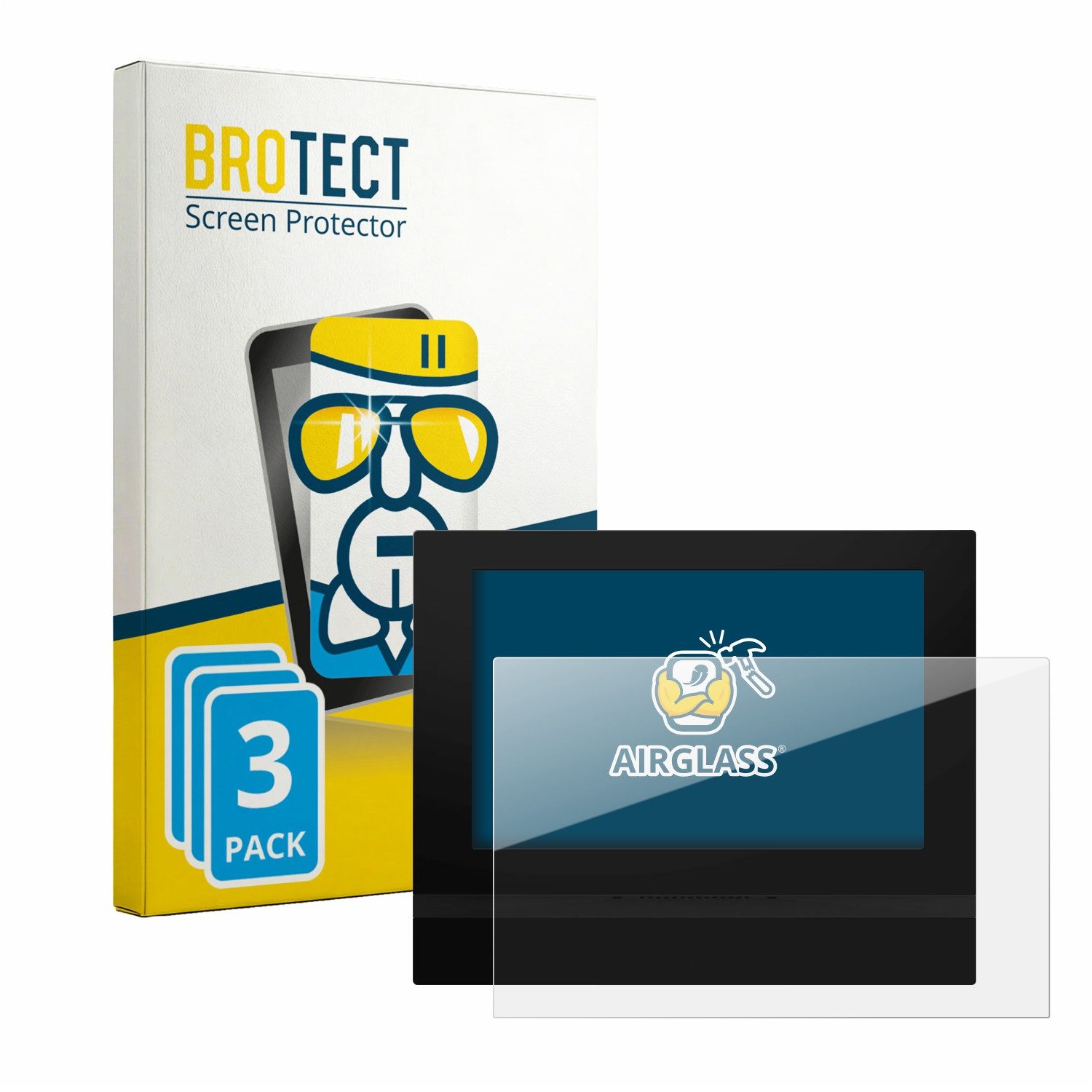 BROTECT Displayschutzglas Folie für 2N Indoor Talk, 3 Stück, Schutzfolie Glas Panzer Display Schutz klar