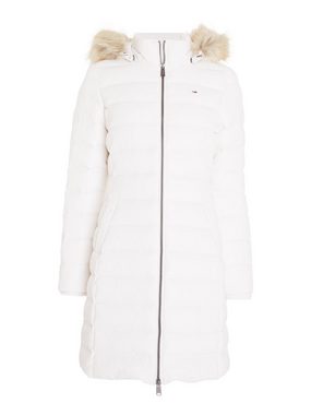 Tommy Jeans Daunenmantel TJW ESSENTIAL HOODED DOWN COAT mit abnehmbarem Fellimitat an der Kapuze