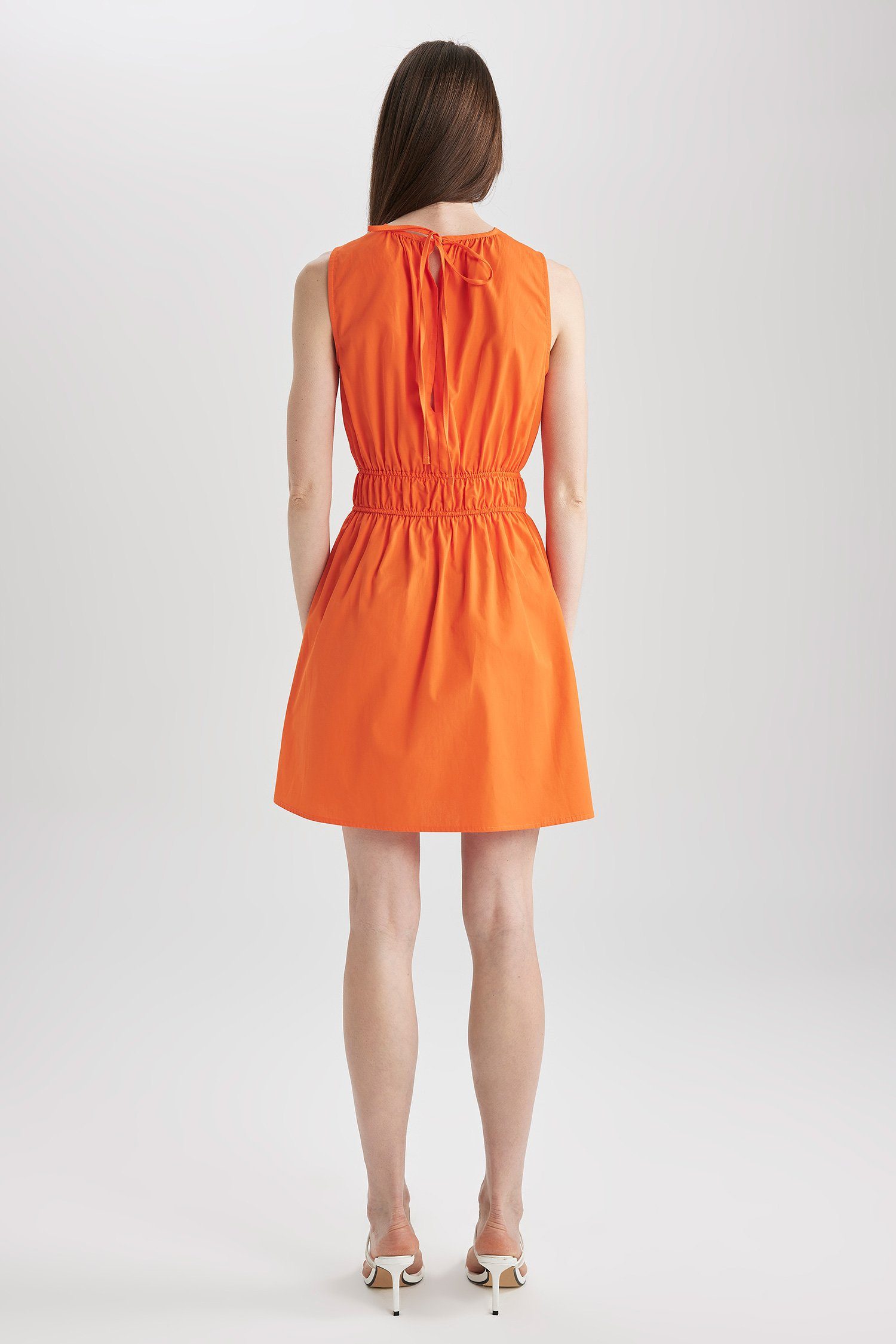 Orange Sommerkleid SHIRT Sommerkleid DRESS Damen DeFacto