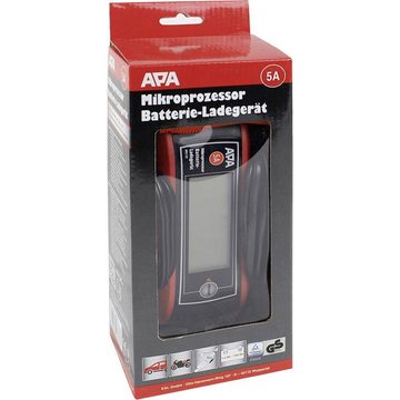 APA Mikroprozessor Batterie-Ladegerät 6/12 V, 5 A Autobatterie-Ladegerät (Ladungserhaltung, Ladeüberwachung, verschiedene Ladeprogramme)