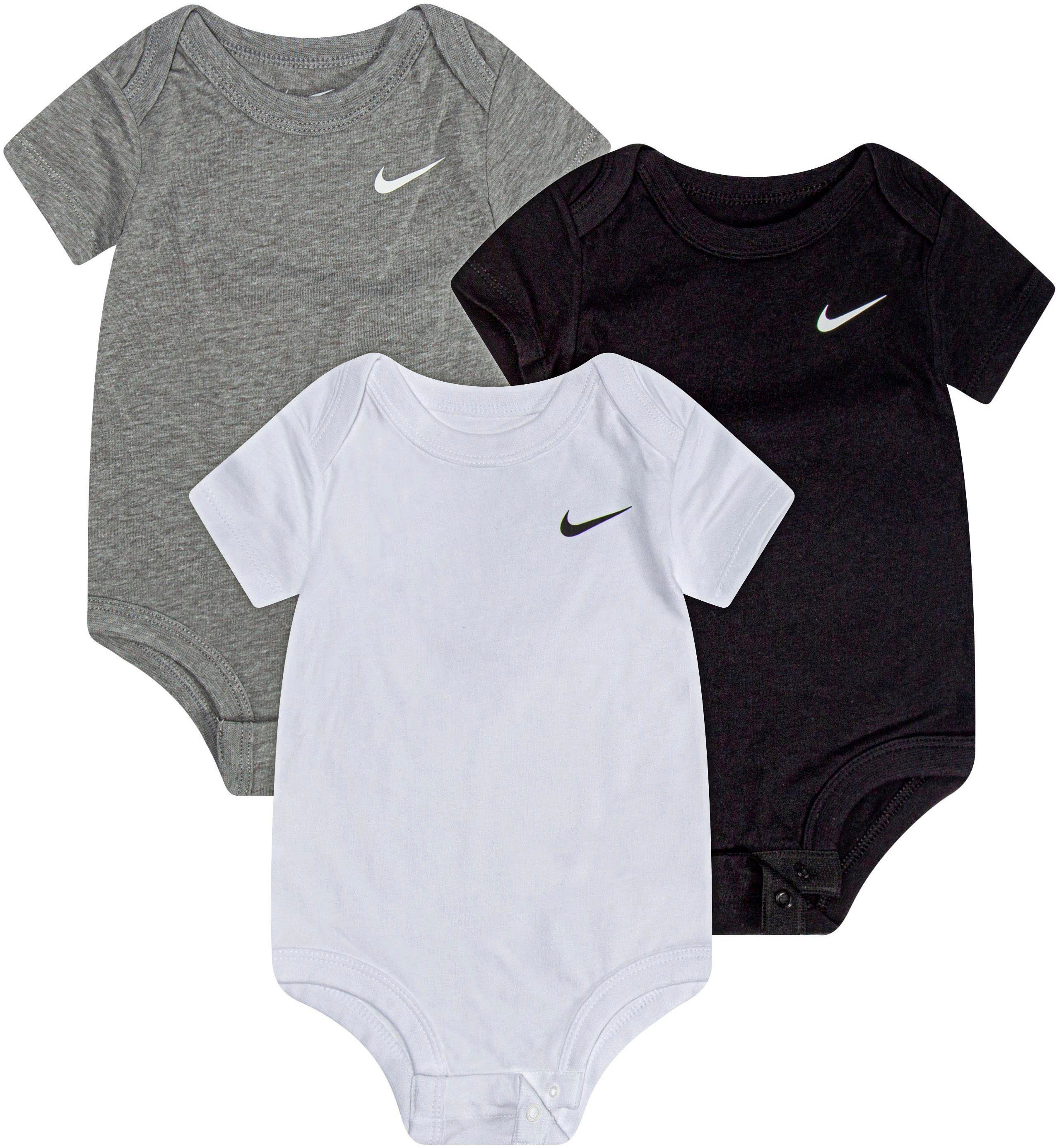 schwarz SWOOSH 3PK NKB Body weiß, 3-tlg) (Packung, BODYSUIT Sportswear Nike grau,