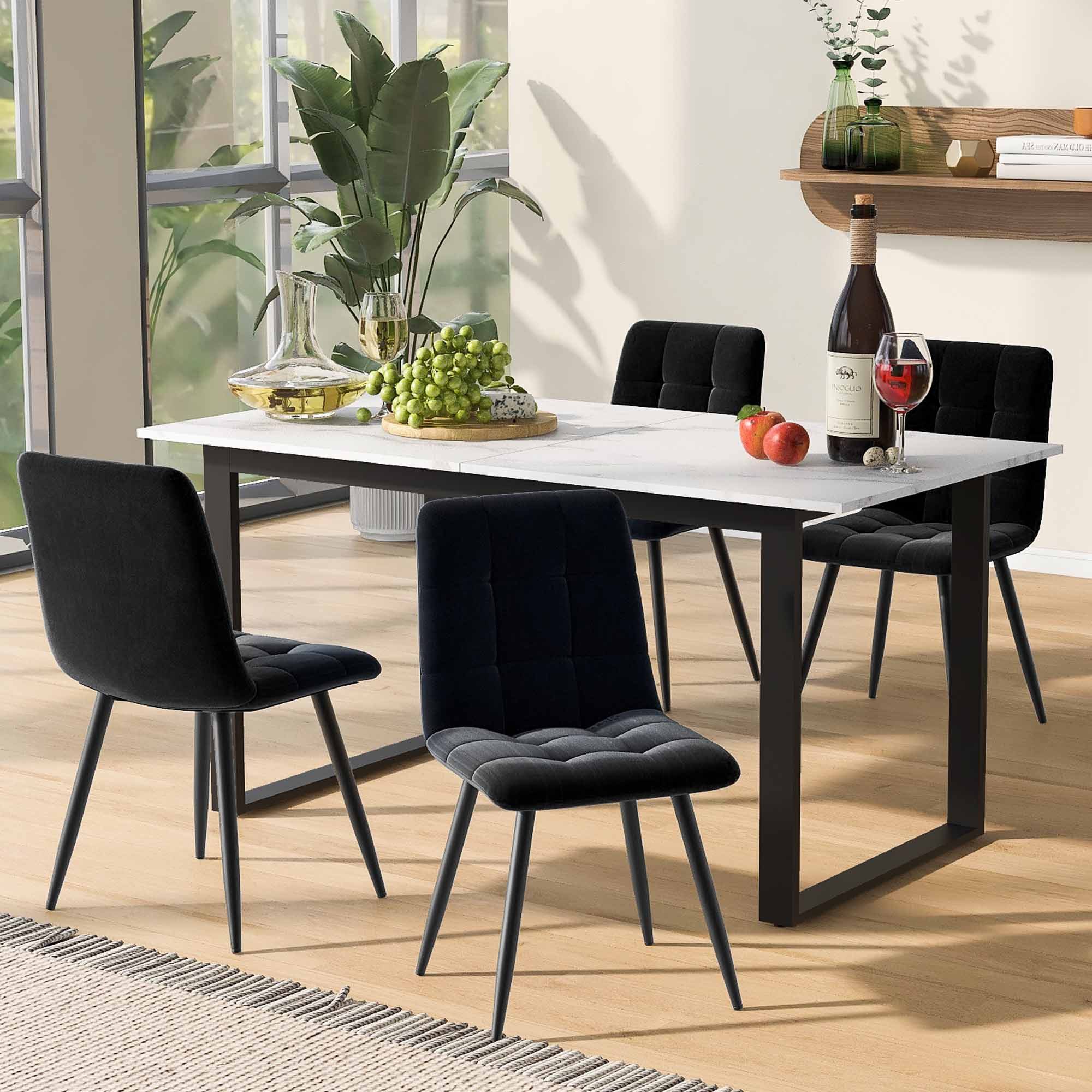 OKWISH Esstisch Essgruppe,Esstisch mit Stühlen Set, günstig online kaufen